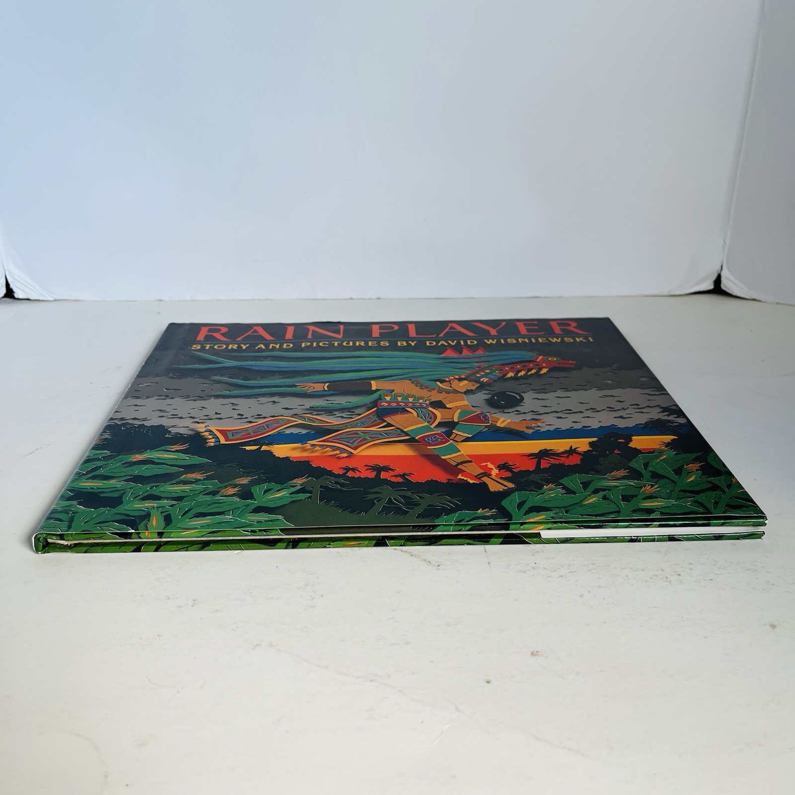 SIGNED 1st Edition Rain Player David Wisniewski 1991 Hardcover Paper-Cut Art