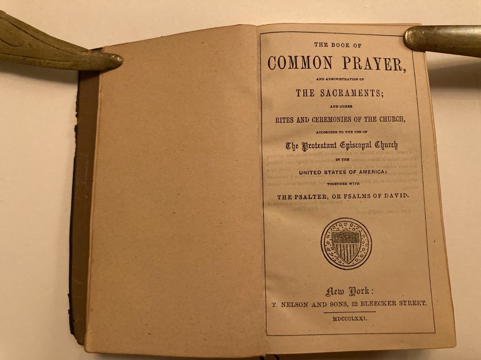 Antique 1871 Book of Common Prayer – Protestant Episcopal Church – Pocket Size