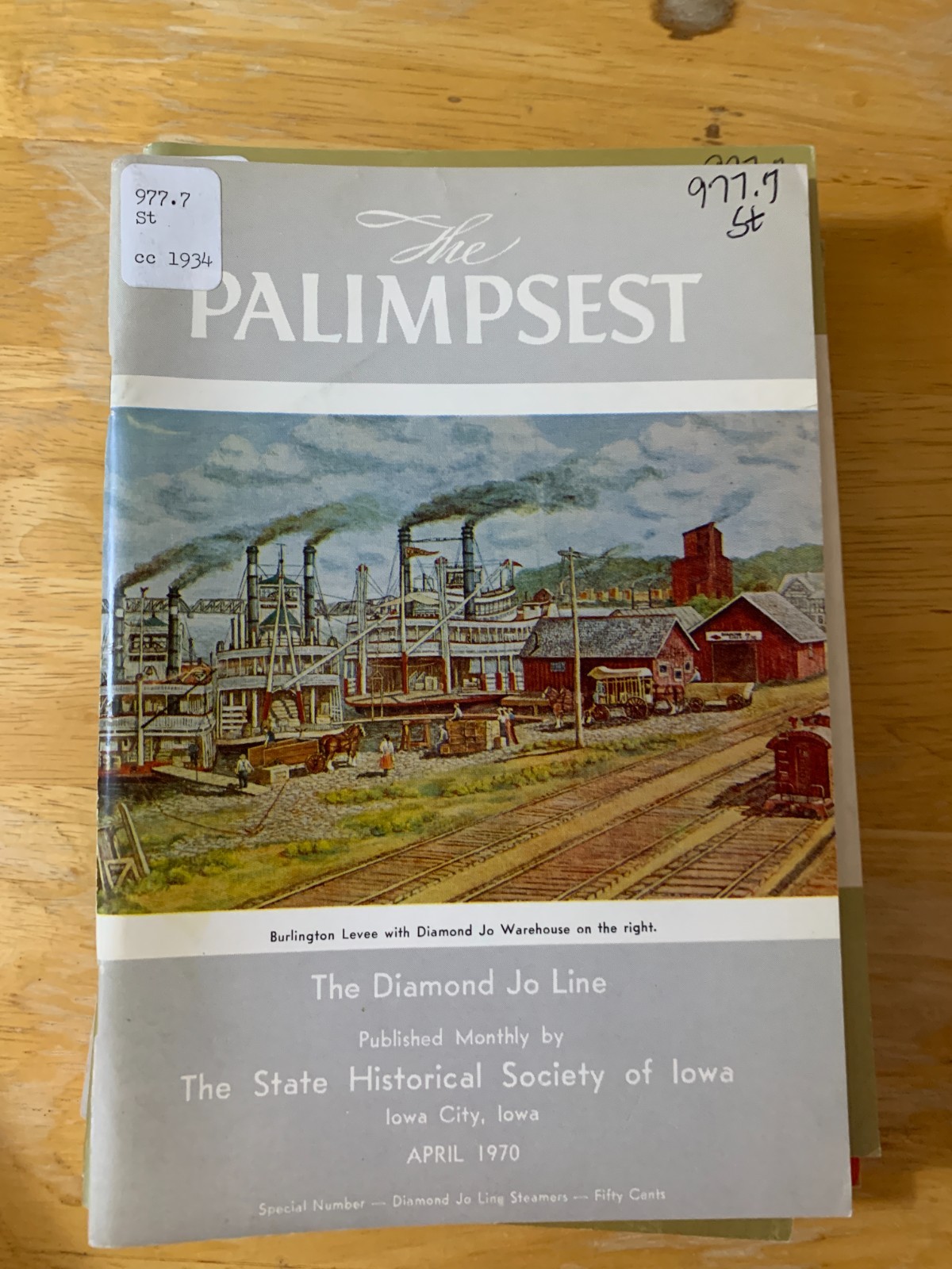 Lot of 12 PALIMPSEST Magazines – 1970 – State Historical Society of Iowa