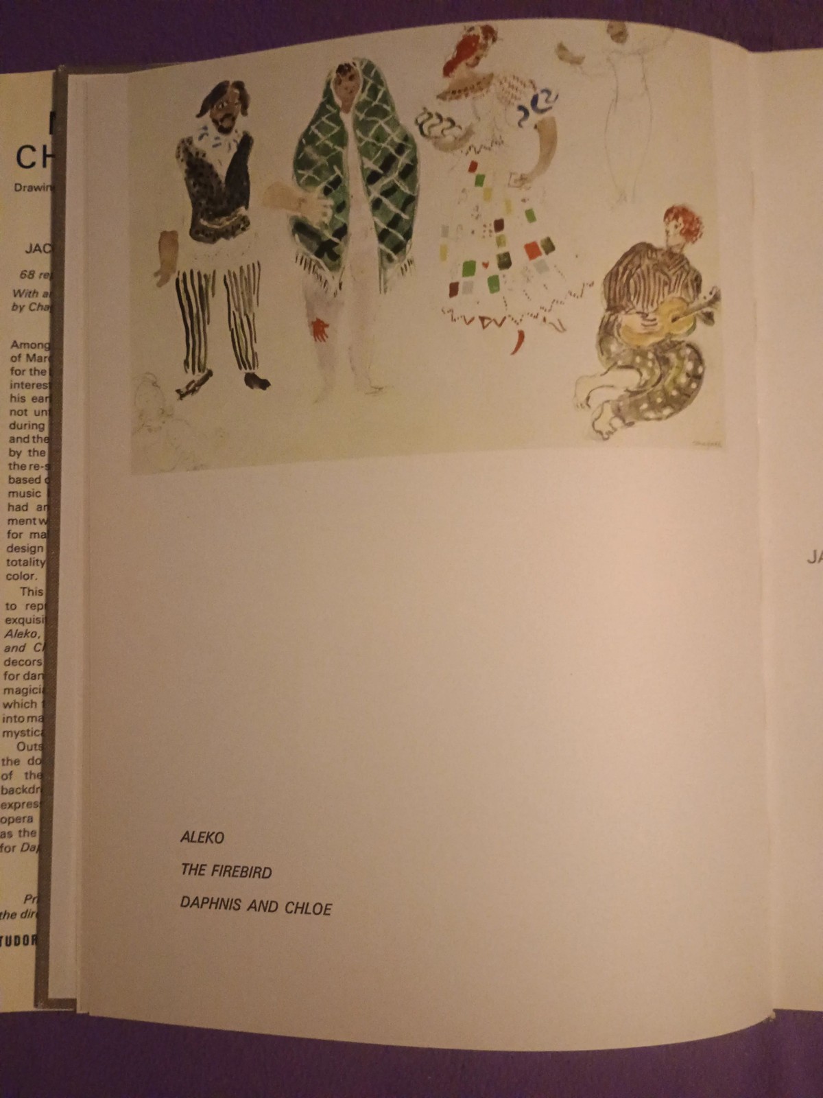 Marc Chagall The Ballet Book 1969 Original Color Lithograph Hardcover Tudor