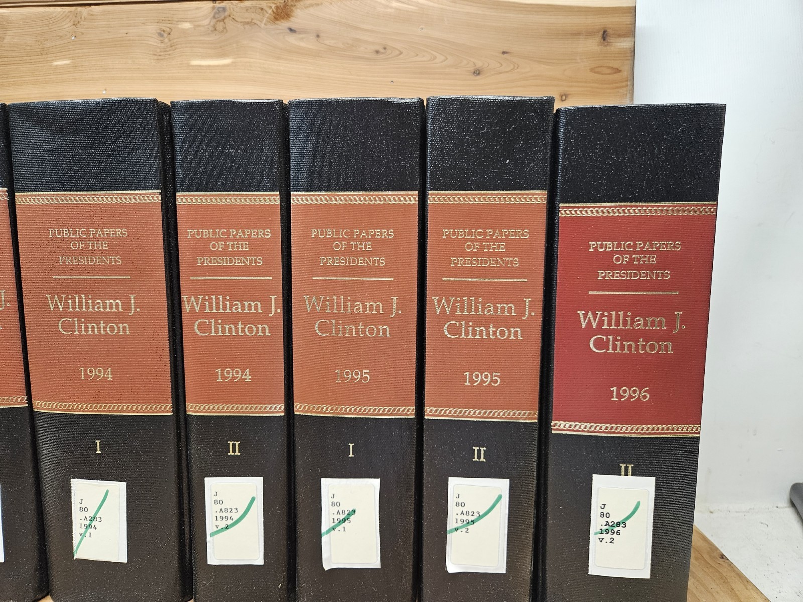 7v Public Papers Of The Presidents William J. Clinton 1993-1996 1st Term