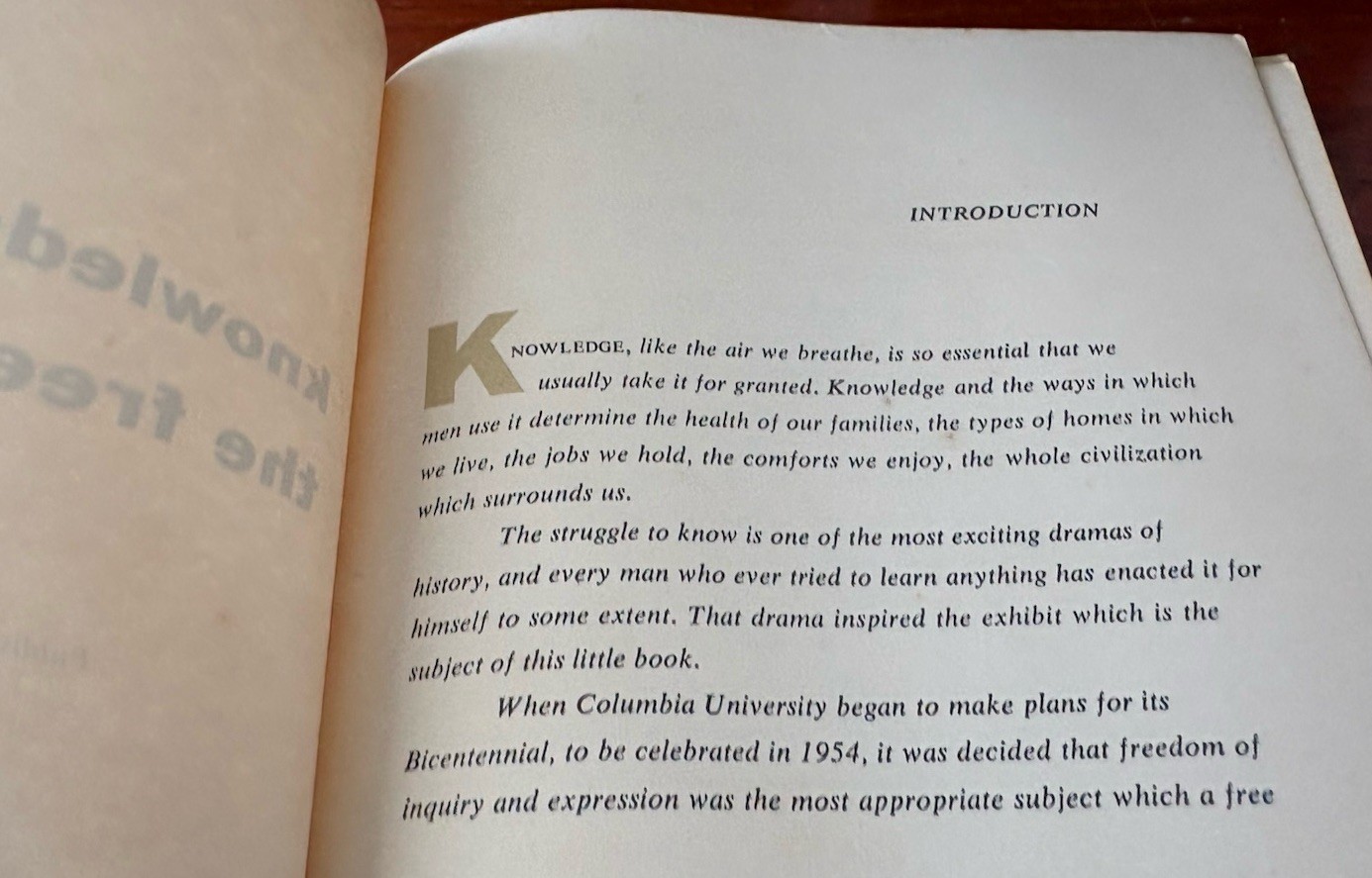 Man’s Right to Knowledge And The Free Use Thereof by Mark Van Doren PB 1st ED