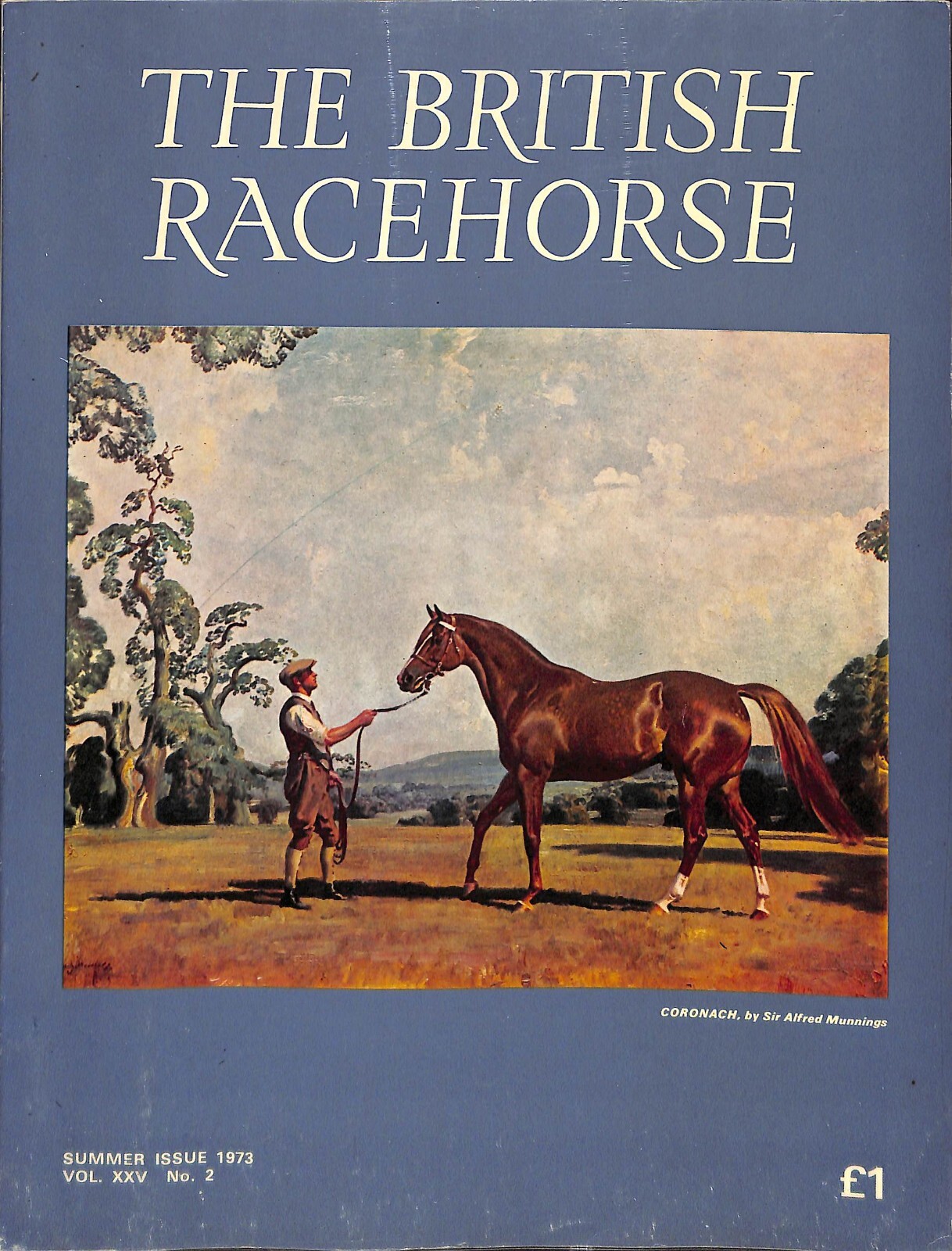 The British Racehorse: Summer Issue 1973 w/ Coronach, by Sir Alfred Munnings