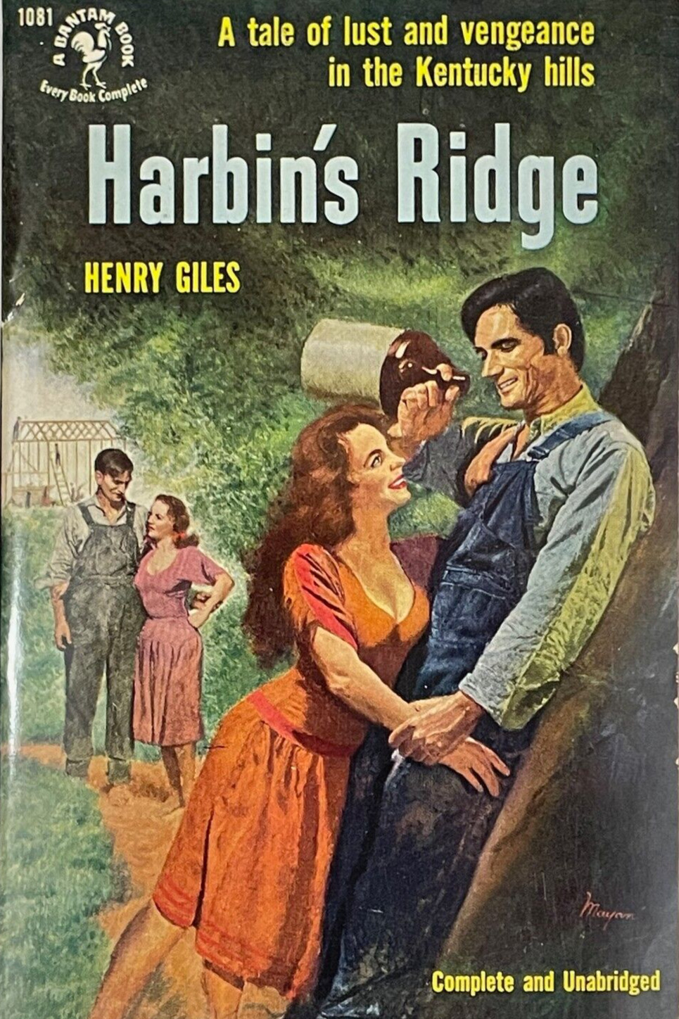 Harbin’s Ridge by Henry Giles vtg PB Bantam 1081 1st print 1953 near fine