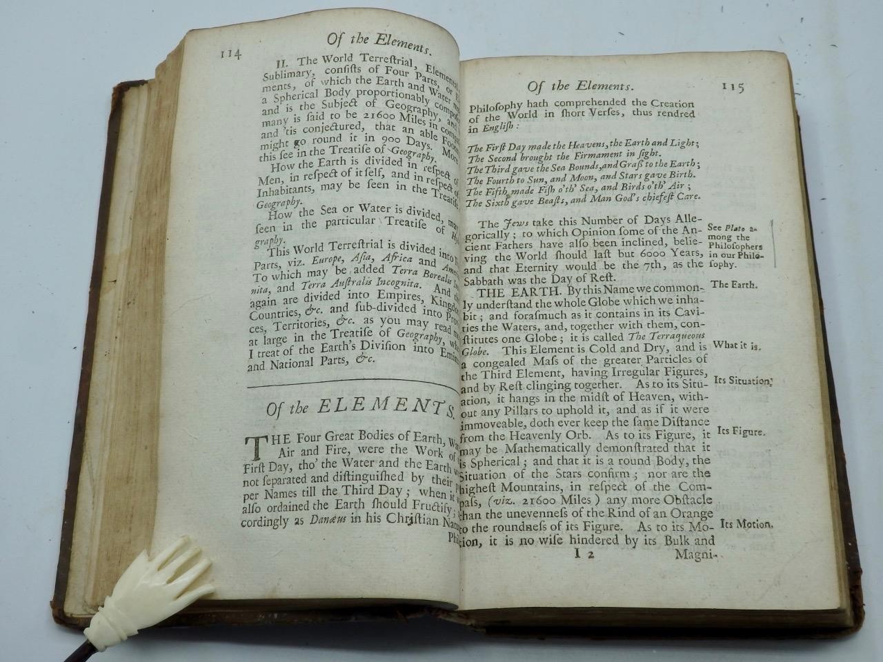 1722 UNIVERSAL LIBRARY or COMPLEAT SUMMARY of SCIENCE – FULL LEATHER Very Clean
