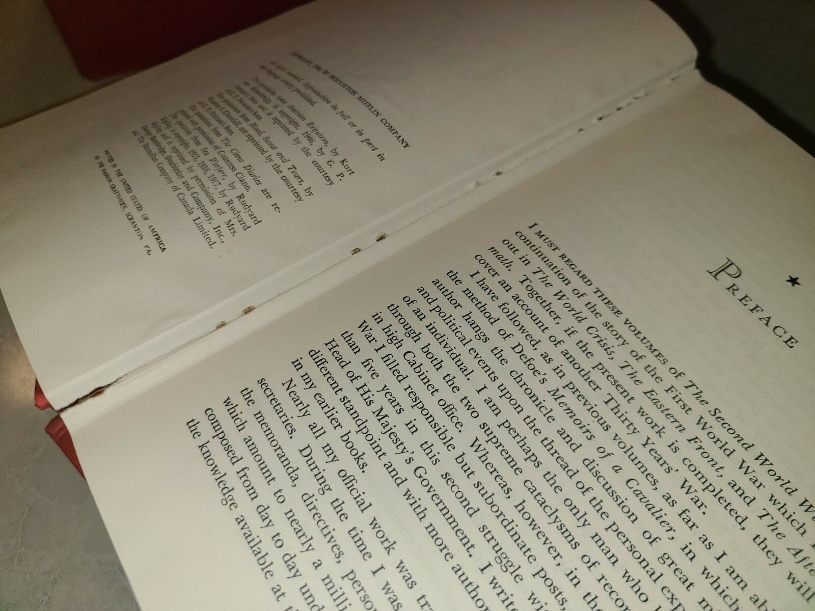 The Second World War by Winston S. CHurchill 6 Volumes. Set (Houghton Mifflin)