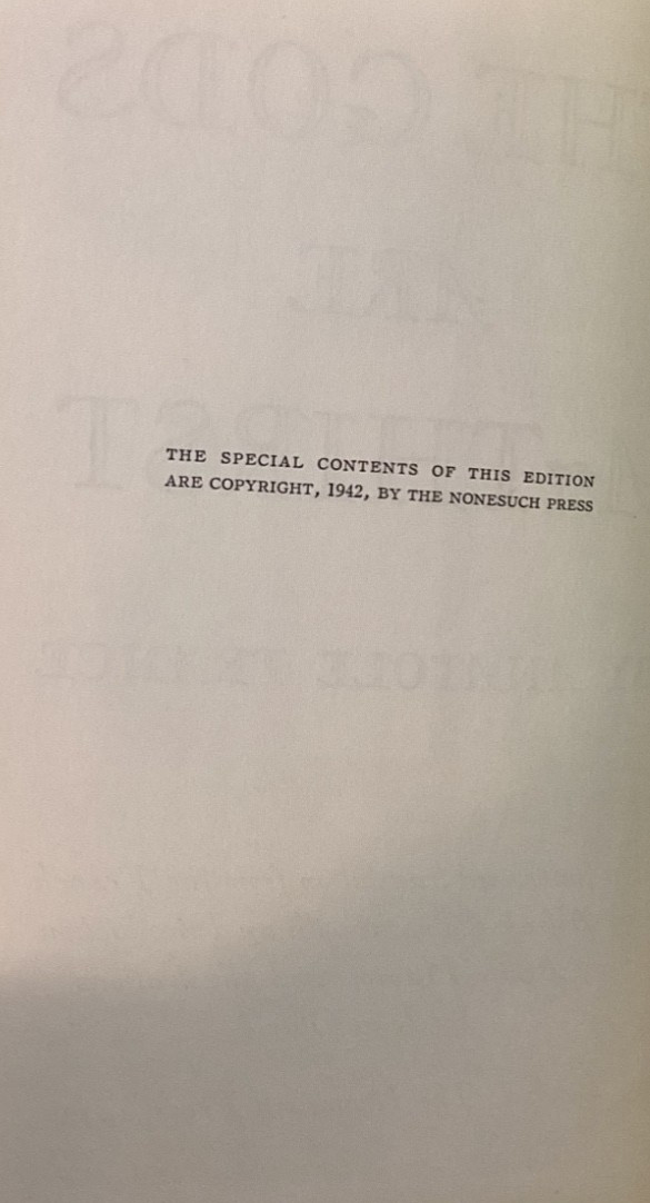 1942 THE GODS ARE A-THIRST by Anatole France. Nonesuch Press, French Revolution