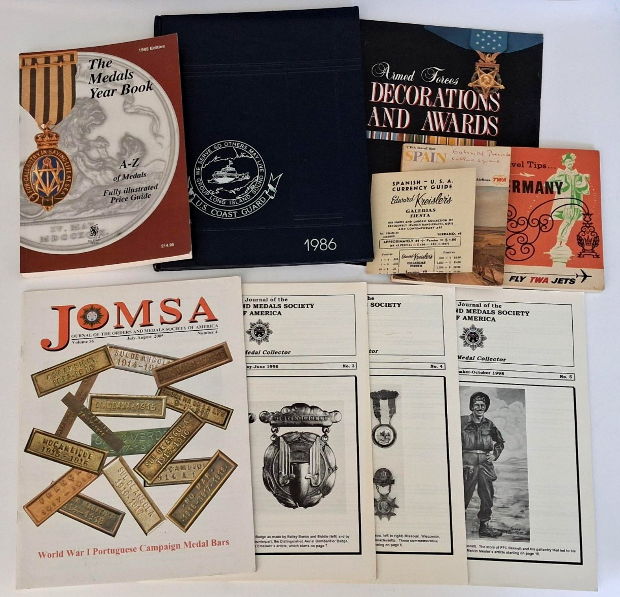 Misc Lot Military Medals Guides-Yearbook-Travel Ephemera