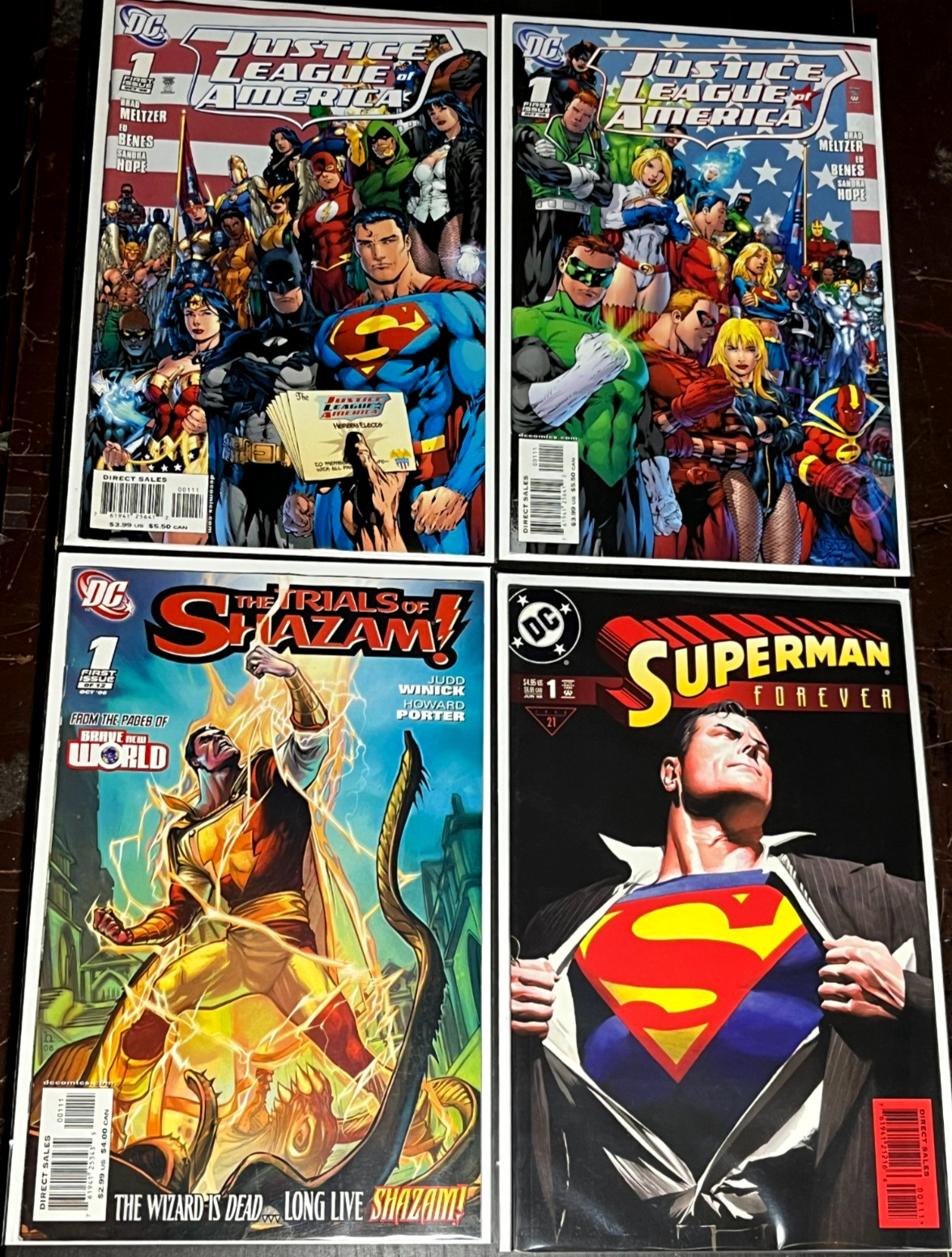 DC Comic 1st Issue Lot JUSTICE LEAGUE OF AMERICA Shazam 2006 SUPERMAN Forever 1