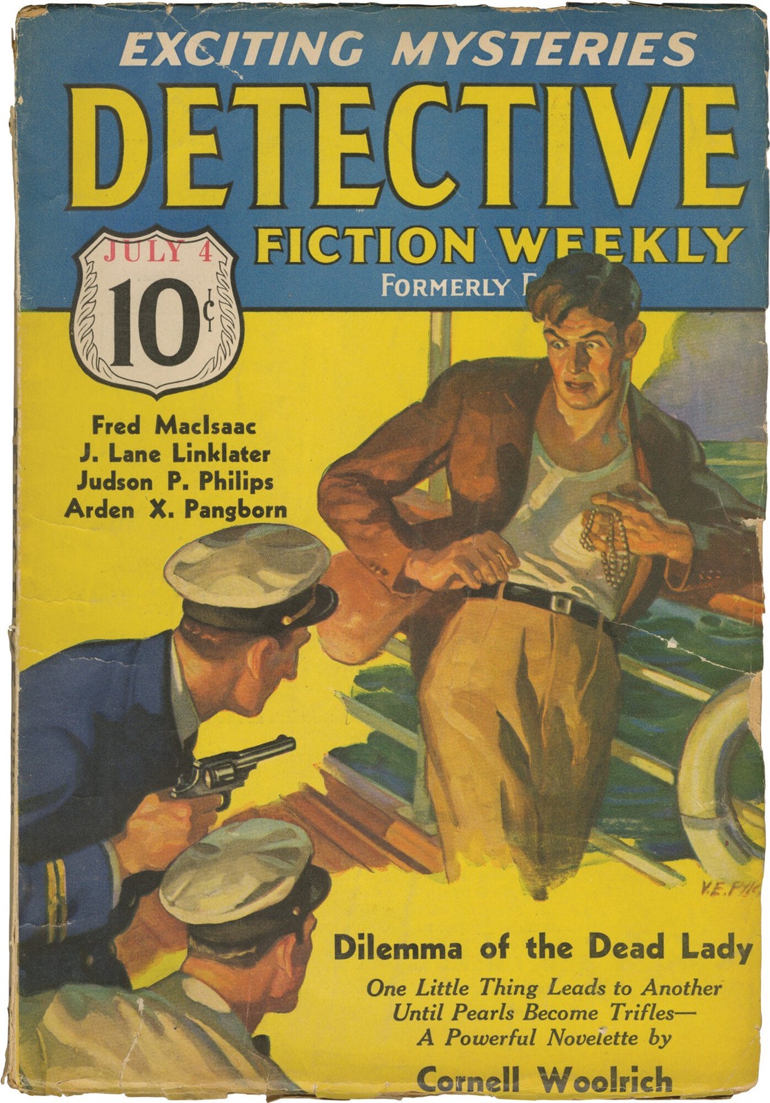 Cornell Woolrich DETECTIVE FICTION WEEKLY VOL CIII 103 NO 3 July 4 1936 #157705