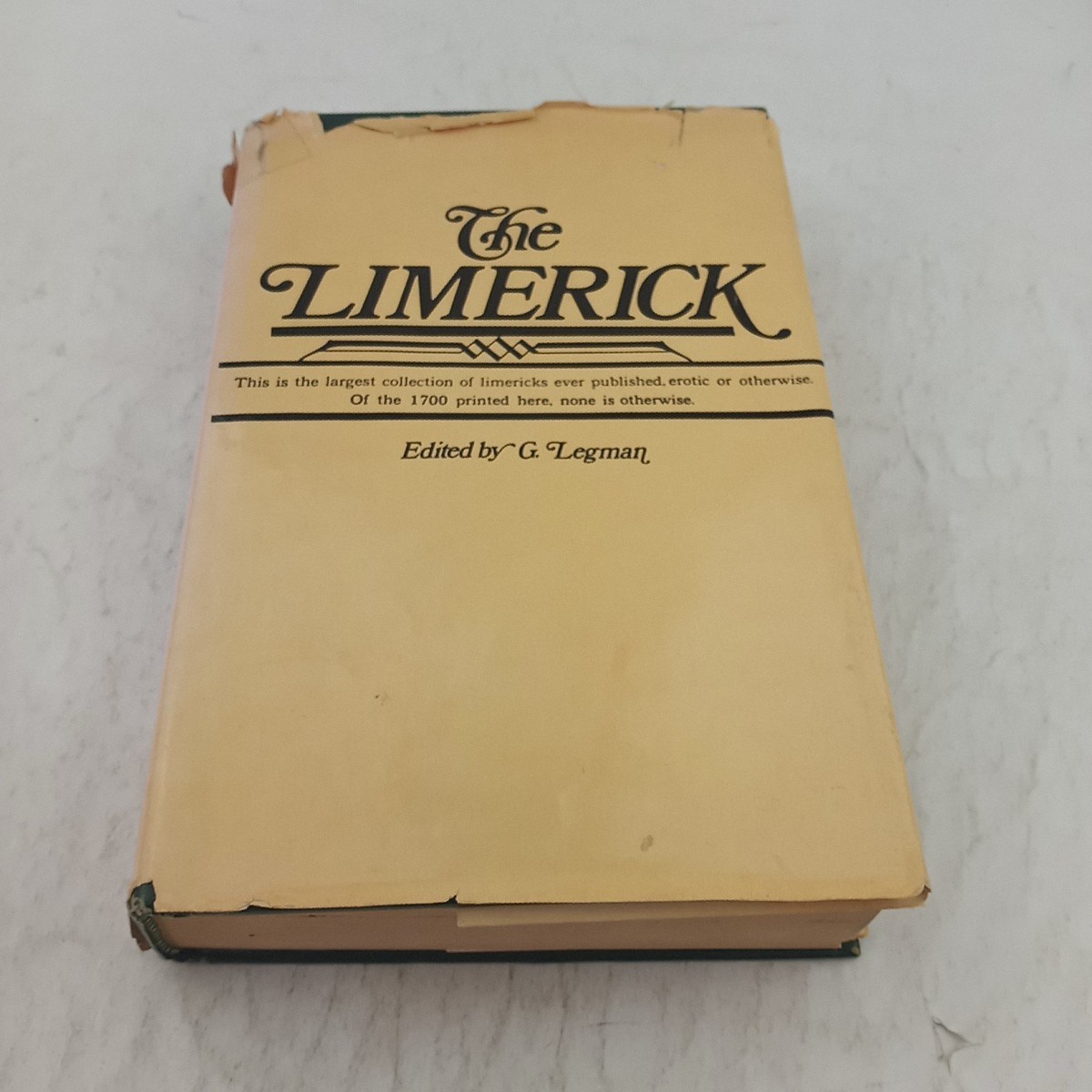 The Limerick: 1700 Examples with Variants and Index by G. Legman 1969 HC/DJ
