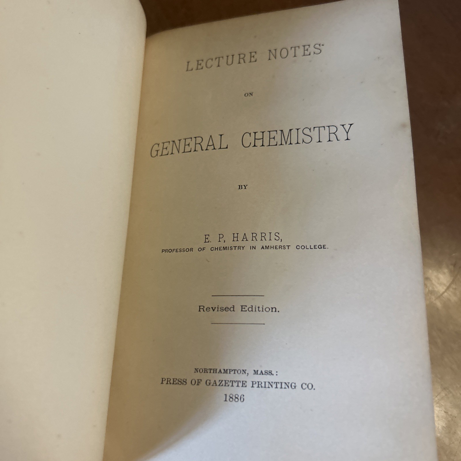 Chemistry Lecture Notes Non Metals Harris 1886 HC