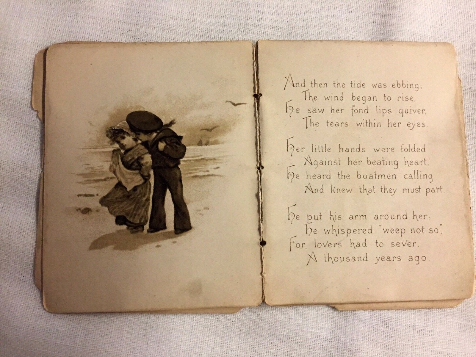 ANTIQUE COPY OF „THE LITTLE LOVERS“ by FRED E. WEATHERLY, ILLUSTRATED