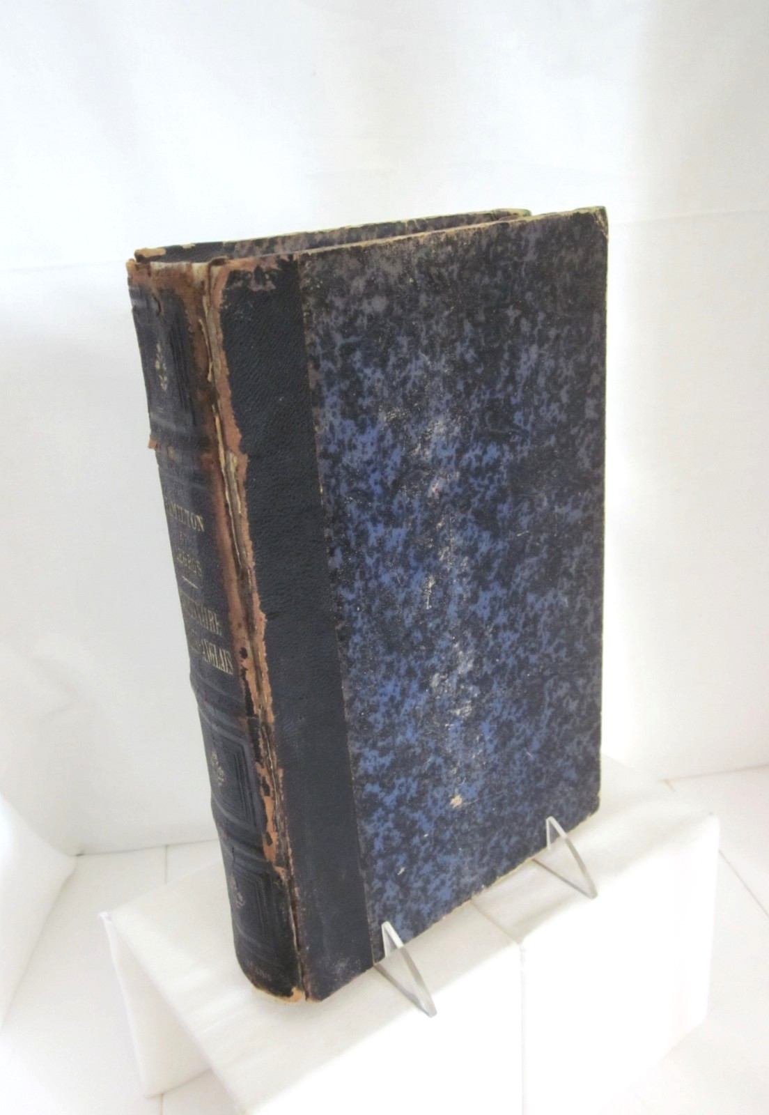 Dictionnaire Francais – Anglais Hamilton et Legros 1897 Boards Loose 903 Pages