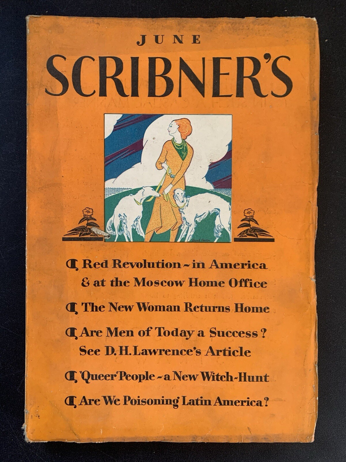 Scribner’s Magazine – June 1930 – D H Lawrence The Red Revolution VG- M