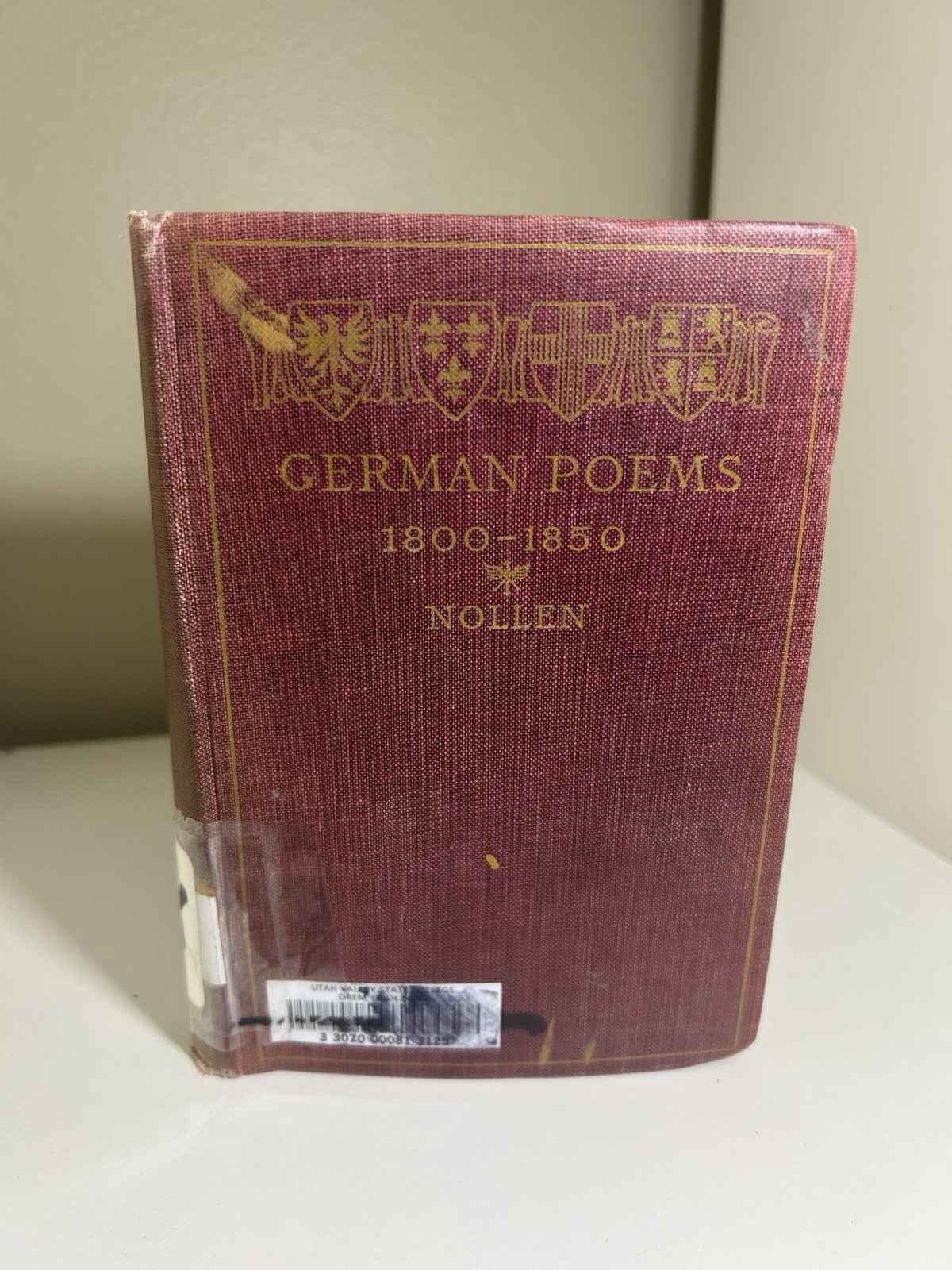German Poems Nollen 1800-1850 Ex Library
