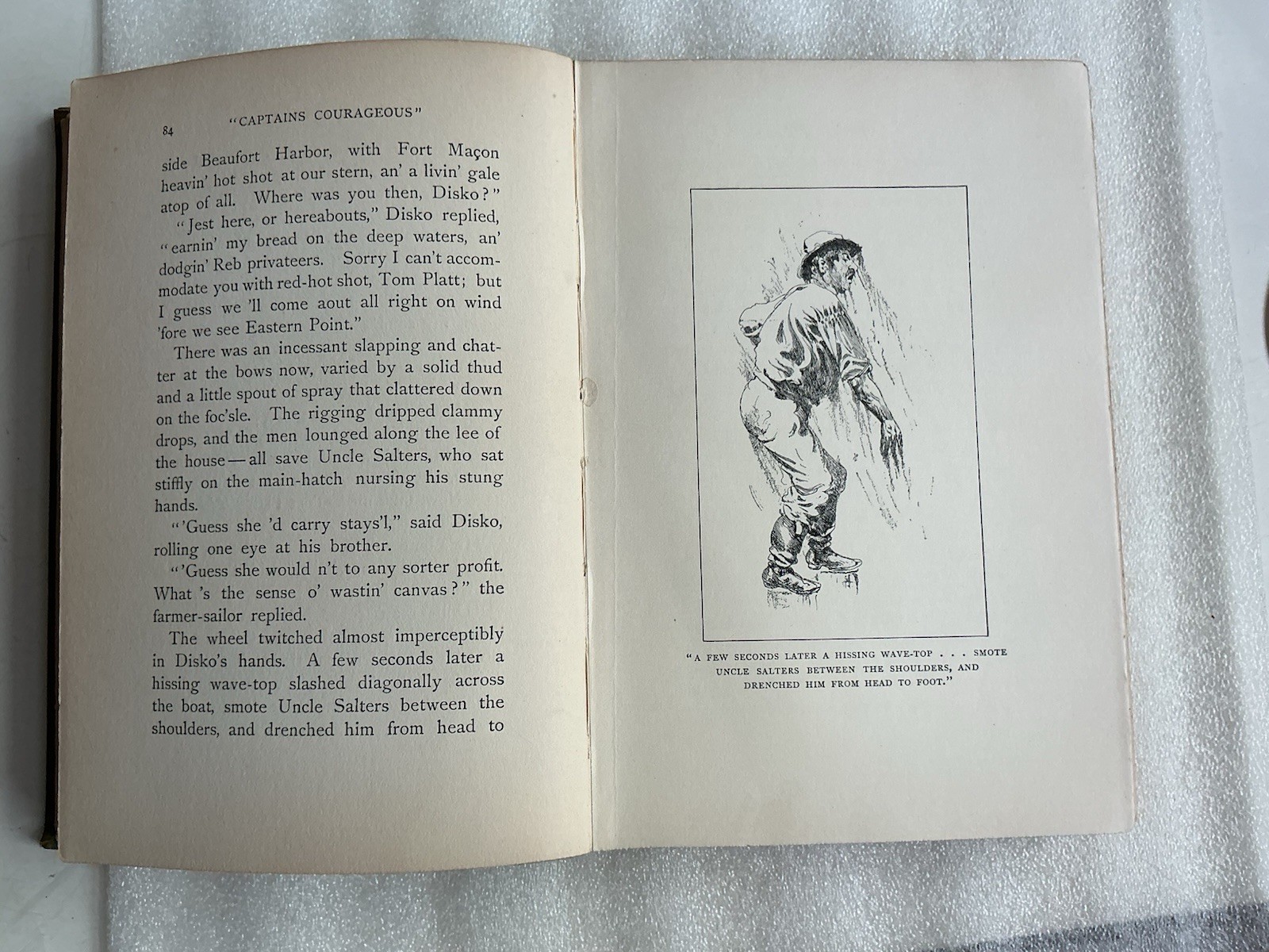 Captains Courageous Rudyard Kipling 1897 1st Ed (US) Century Co Hardcover Gold