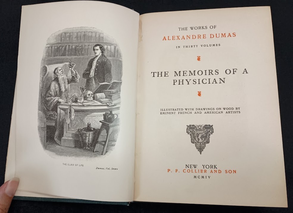 The Memoirs of a Physician – Alexandre Dumas, 1904, P F Collier & Son
