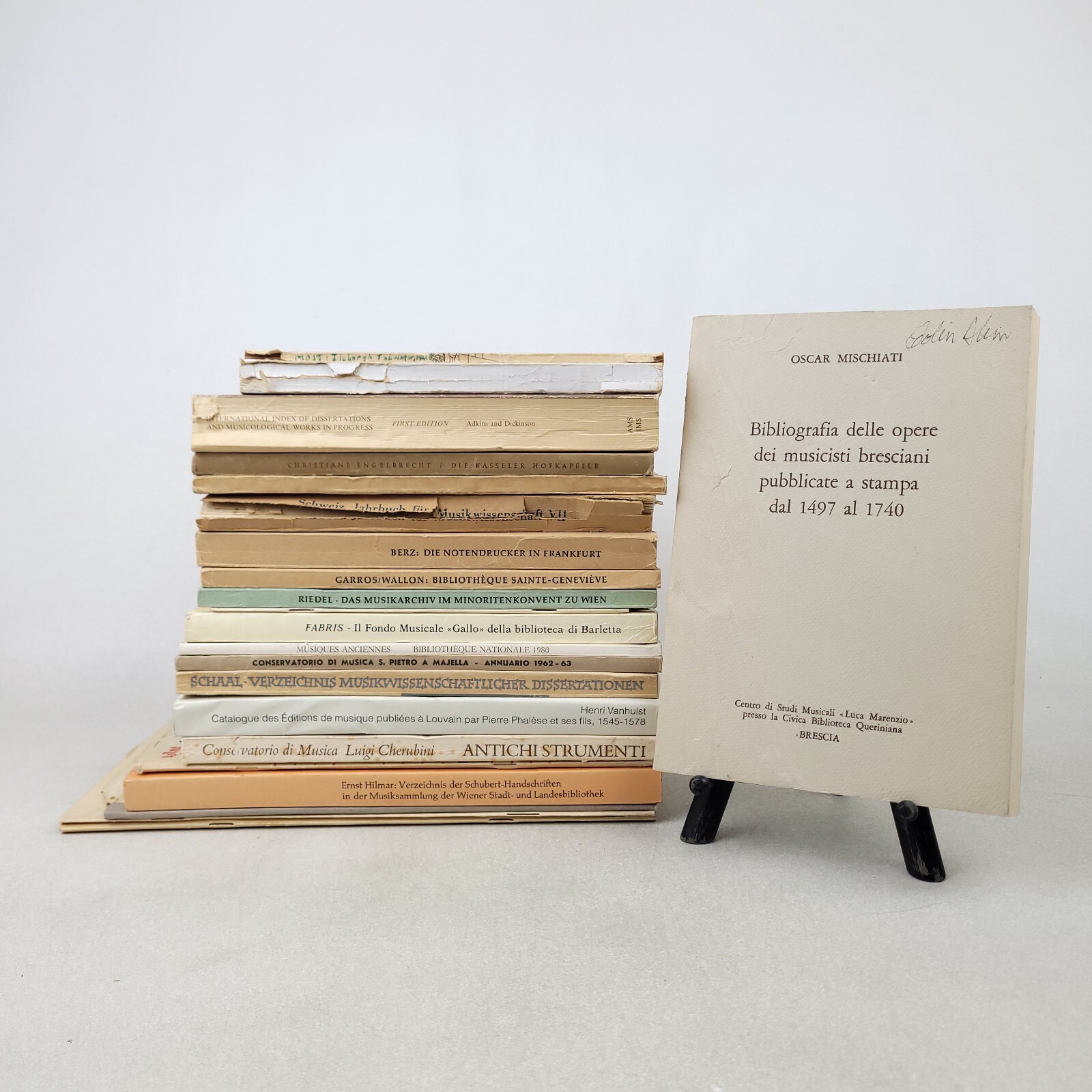 Lot of European Musicology Catalogues and Auction Guides on Rare Instruments