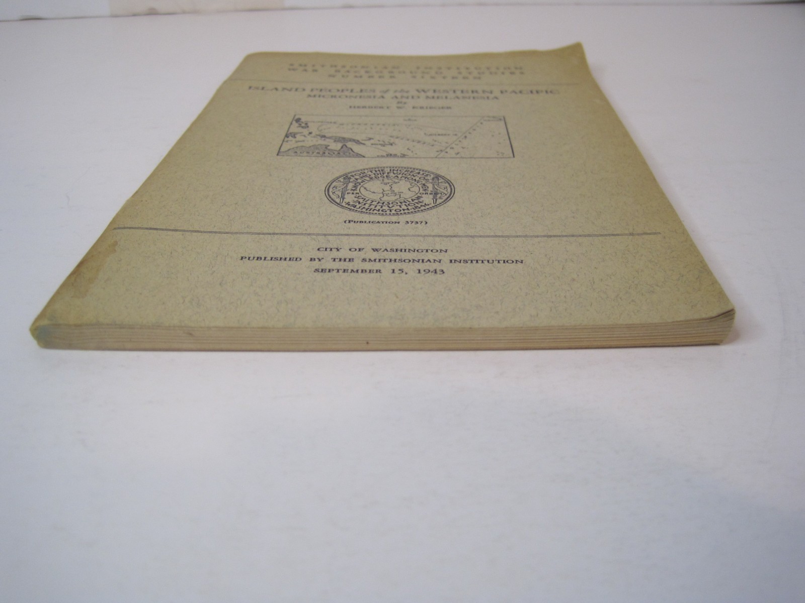 Smithsonian Institution War Background Studies No. 16 Island Peoples.. PB 1943