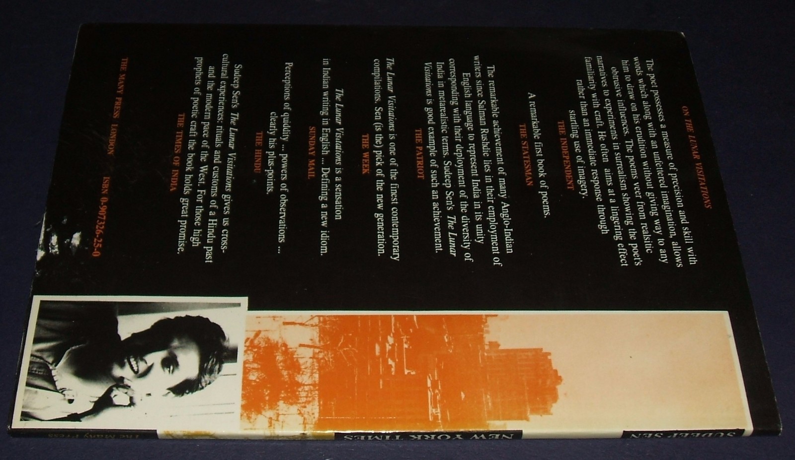 New York Times Sudeep Sen 1993 The Many Press Signed 1st ed. Poetry