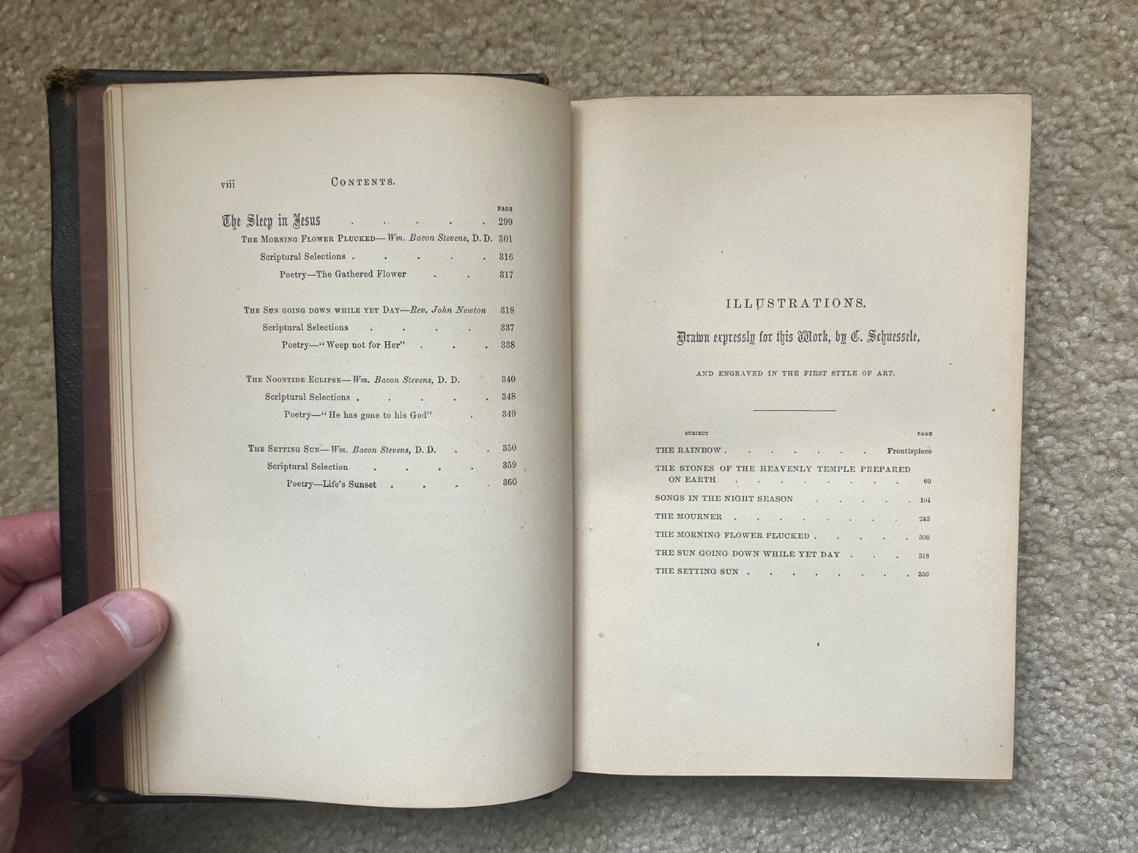 1871 The Bow in the Cloud Stevens Tooled Embossed Gilt Leather Illustrated Book