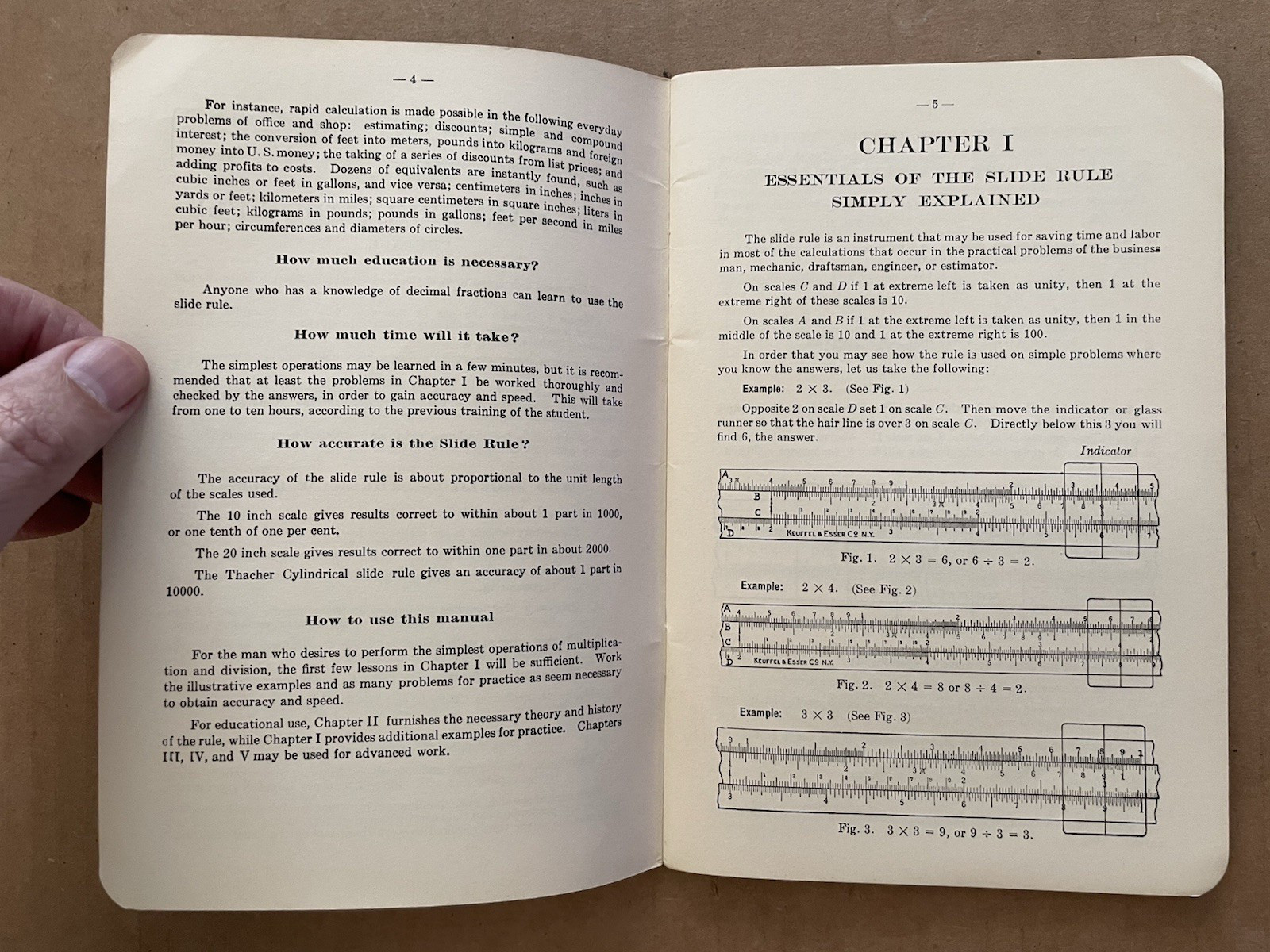 Vintage 1938 MANNHEIM Slide Rule Manual 4031S 4035S N4041 Keuffel & Esser Co #8