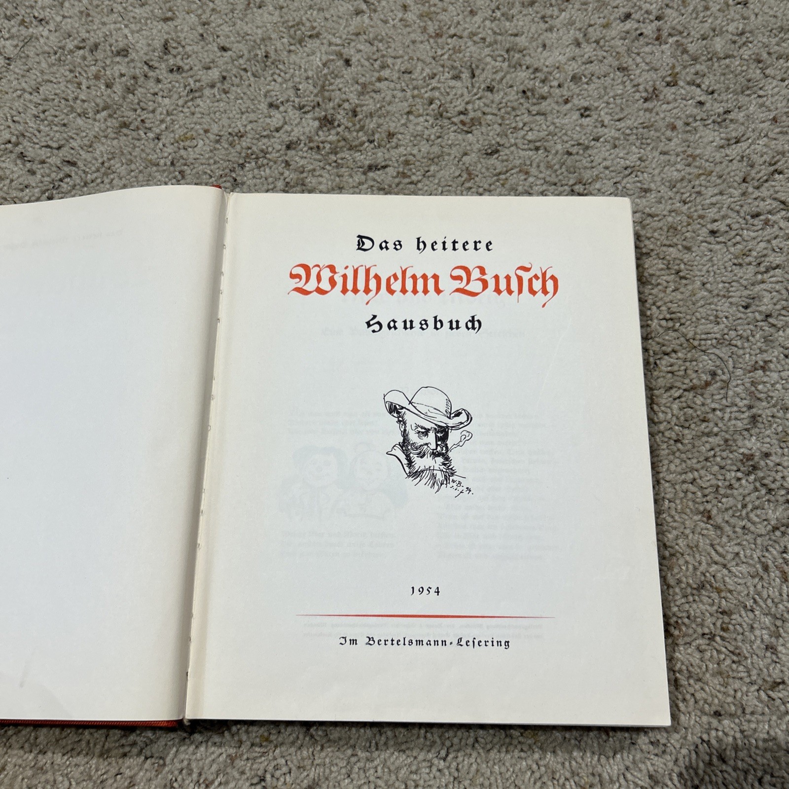 Vtg 1954 W.B. Wilhelm Burch GERMAN Comic Illustrations Das Heitere HC Book Q25