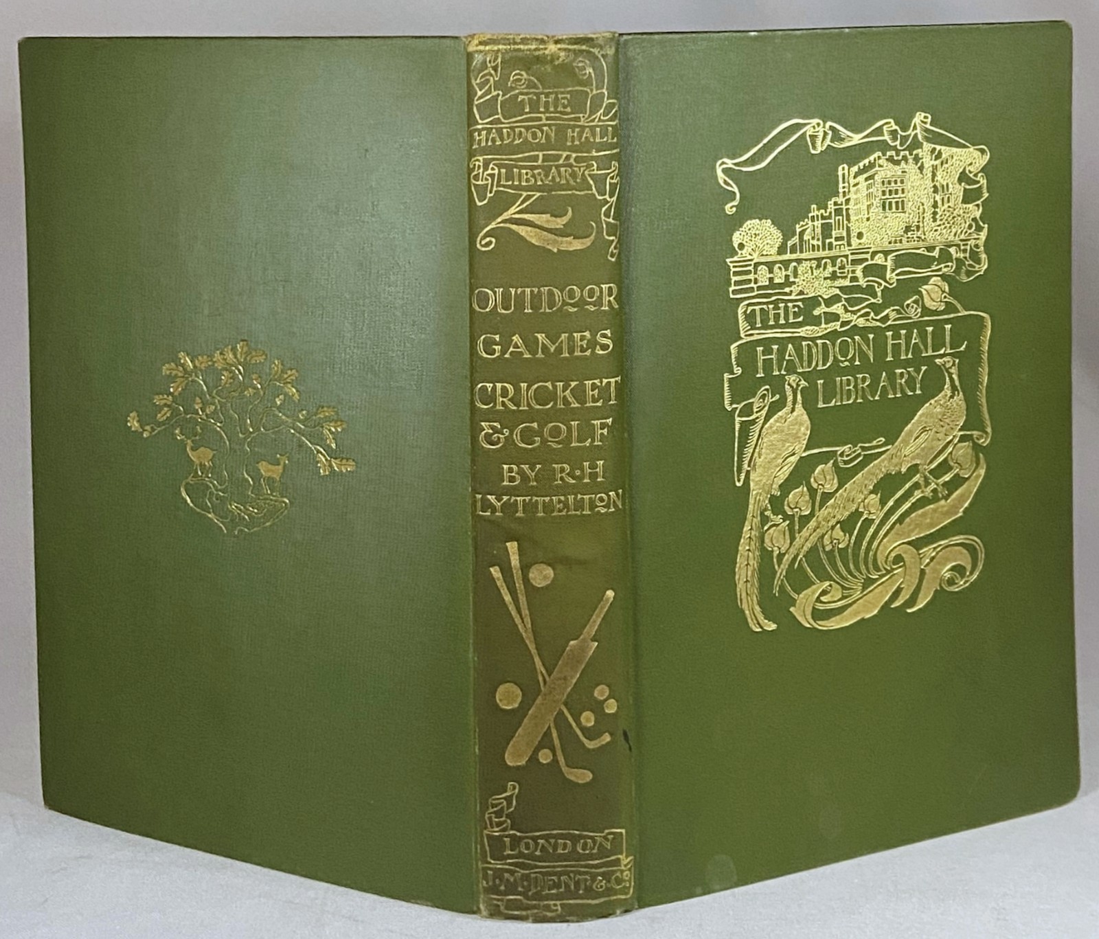 1901 OUT-DOOR GAMES: CRICKET AND GOLF Rackham HADDON HALL Antique Book LYTTELTON