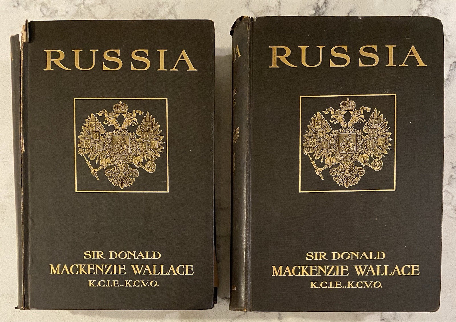 1905 SIR DONALD MACKENZIE WALLACE ~ RUSSIA ~ VOLUMES I & II ~ NEW & ENLARGED ED.
