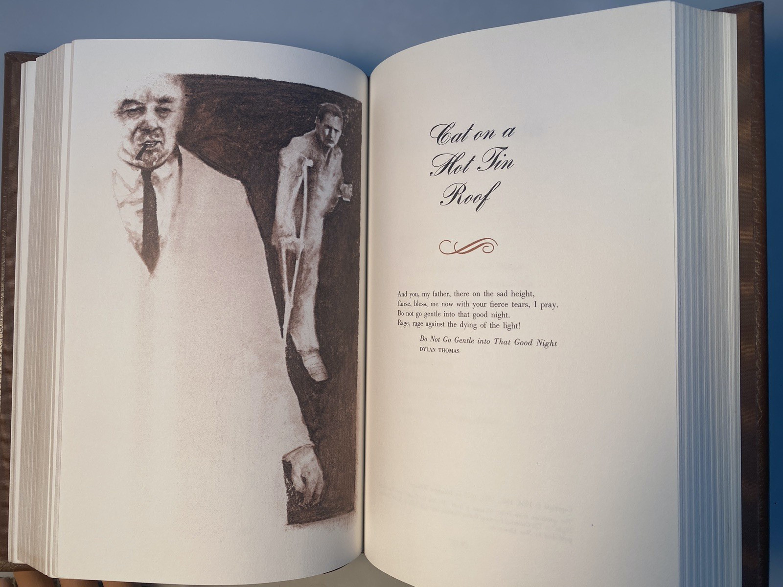 Signed TENNESSEE WILLIAMS Selected Plays Streetcar Cat Glass Iguana Full Leather