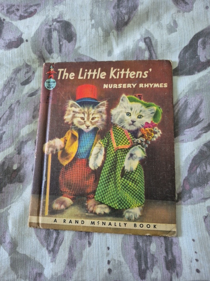 Vintage The Little Kittens Nursery Rhymes 1941 Rand McNally Elf Book