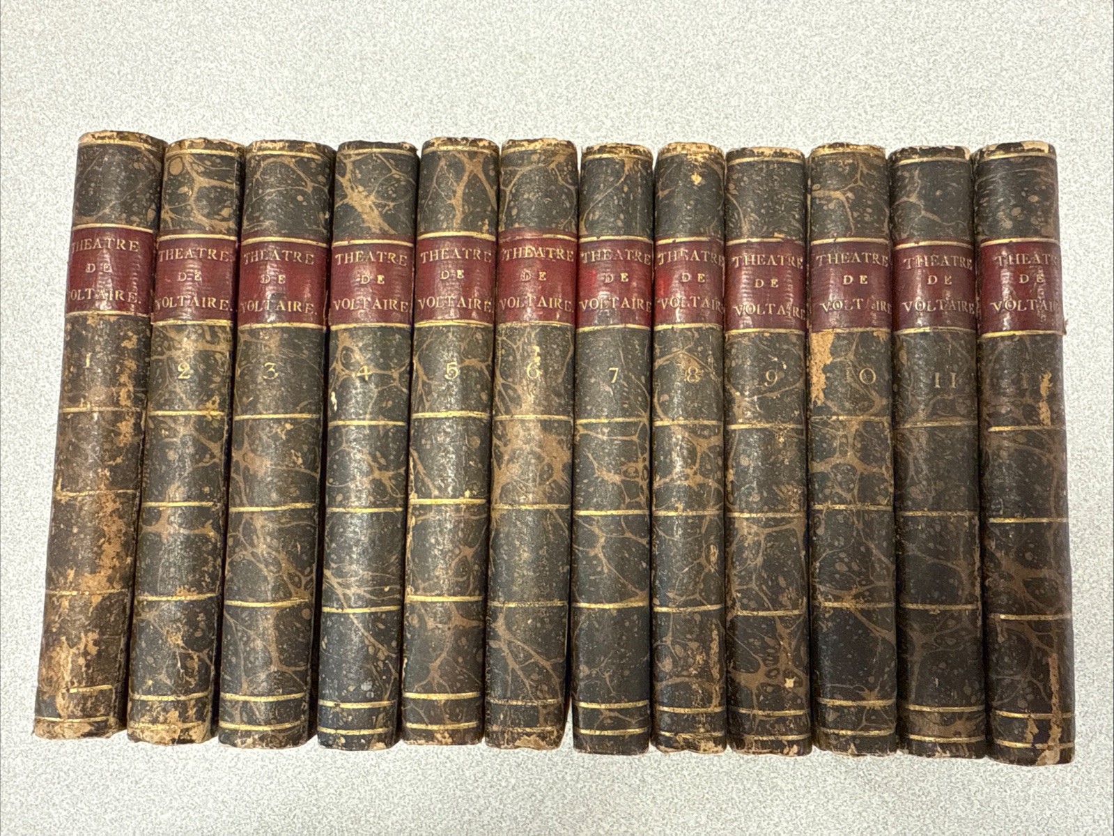 Theatre De Voltaire Edition Stereotype Didot (12 Volumes) 1801 (in French)