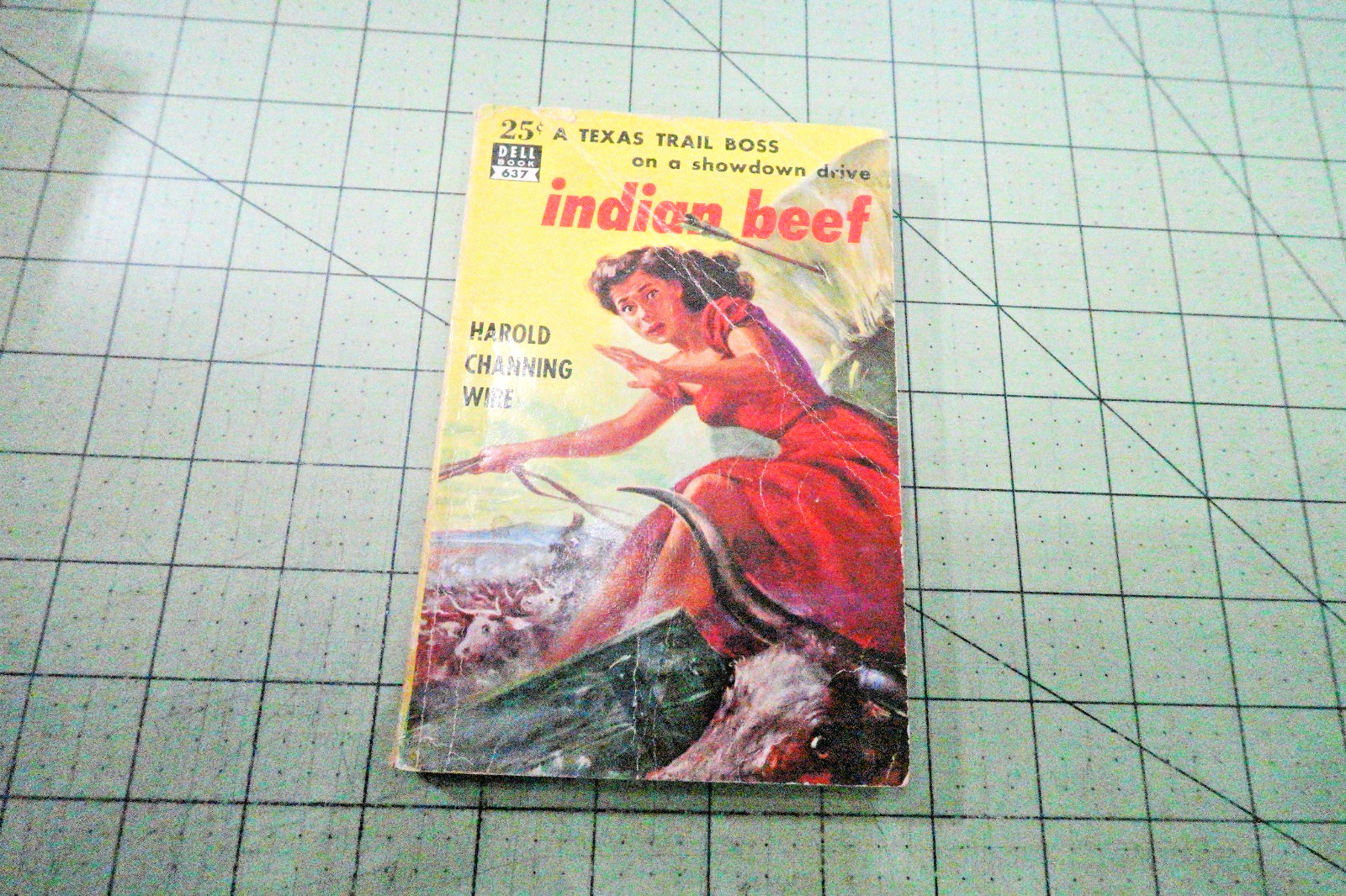 INDIAN BEEF BY HAROLD CHANNING WIRE VINTAGE DELL BOOKS PULP ERA WESTERN