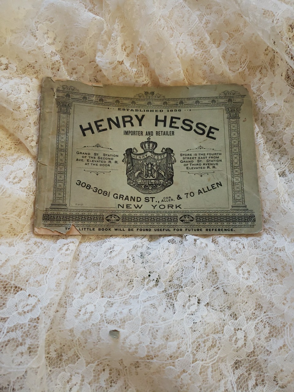 Antique Henry Hesse Importer And Retailer Catalog, Victorian Era