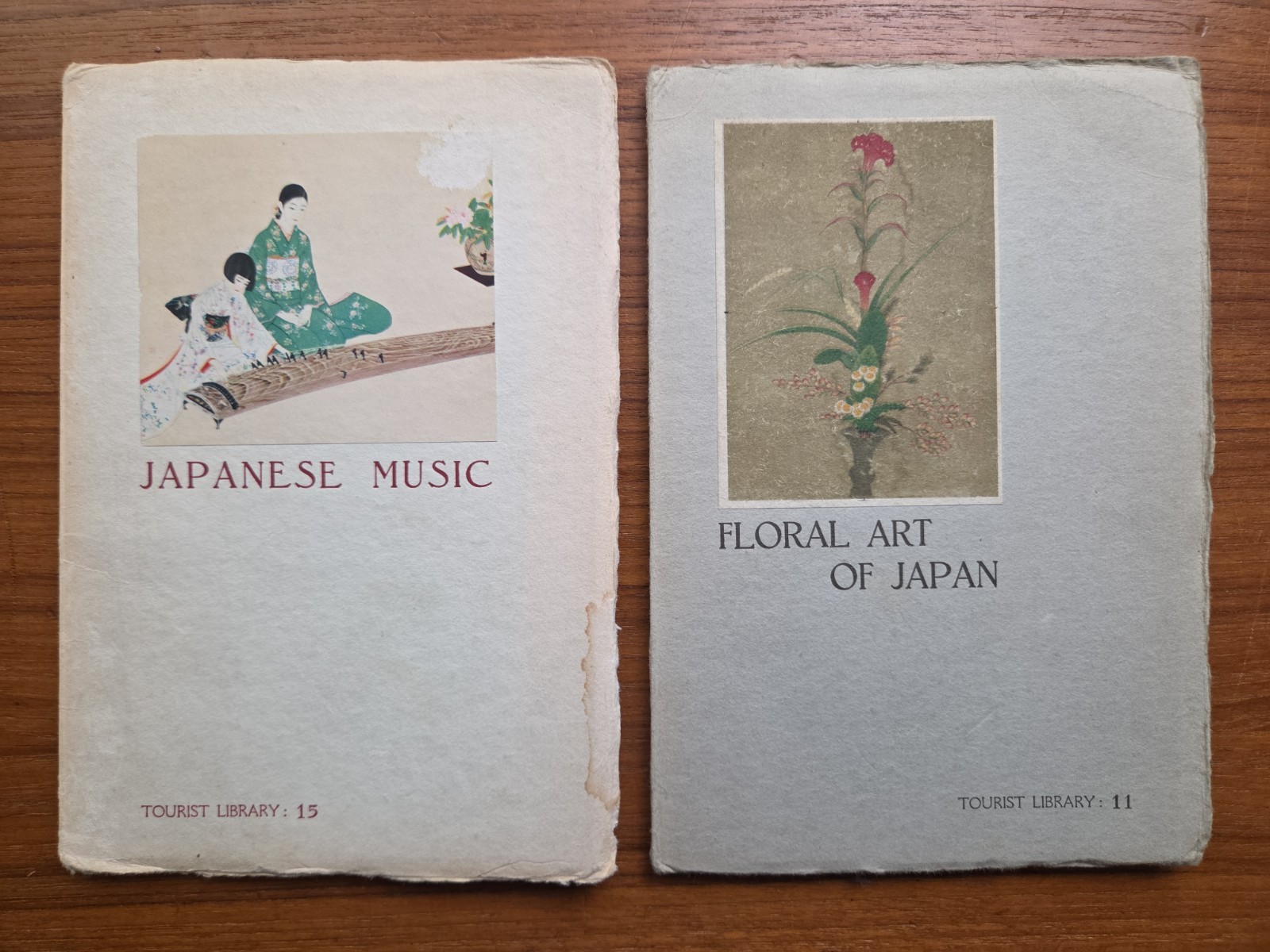 2 Books 1936 – Floral Art of Japan – Tourist Library 11 – Japanese Music 15