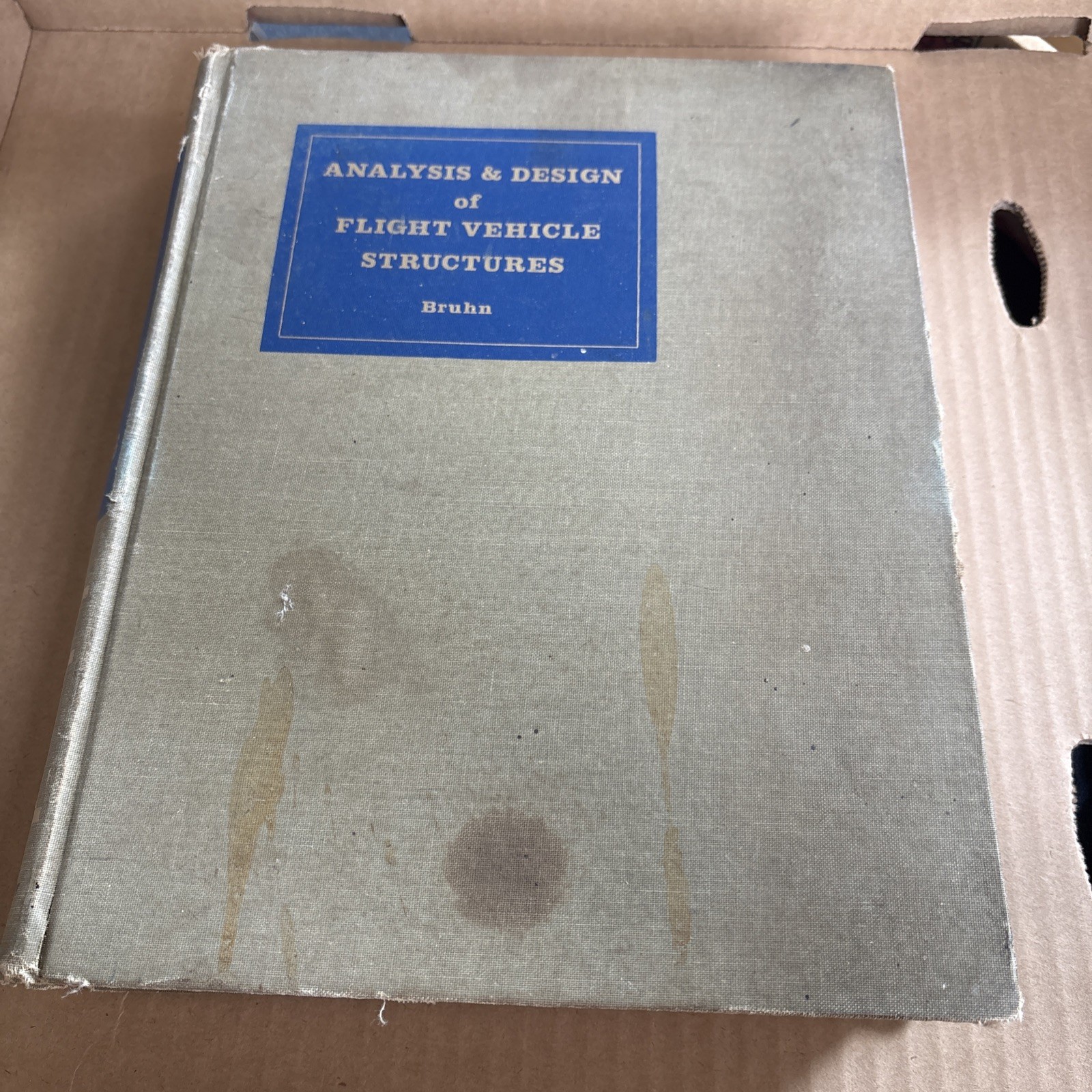 ANALYSIS AND DESIGN OF FLIGHT VEHICLE STRUCTURES – BRUHN 1st Printing Edition
