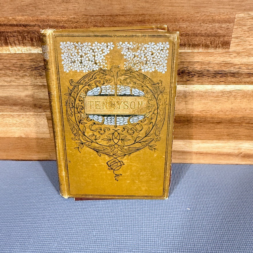 Antique Alfred Tennyson Poetical Works Hurst & Co Decor Book AS-IS