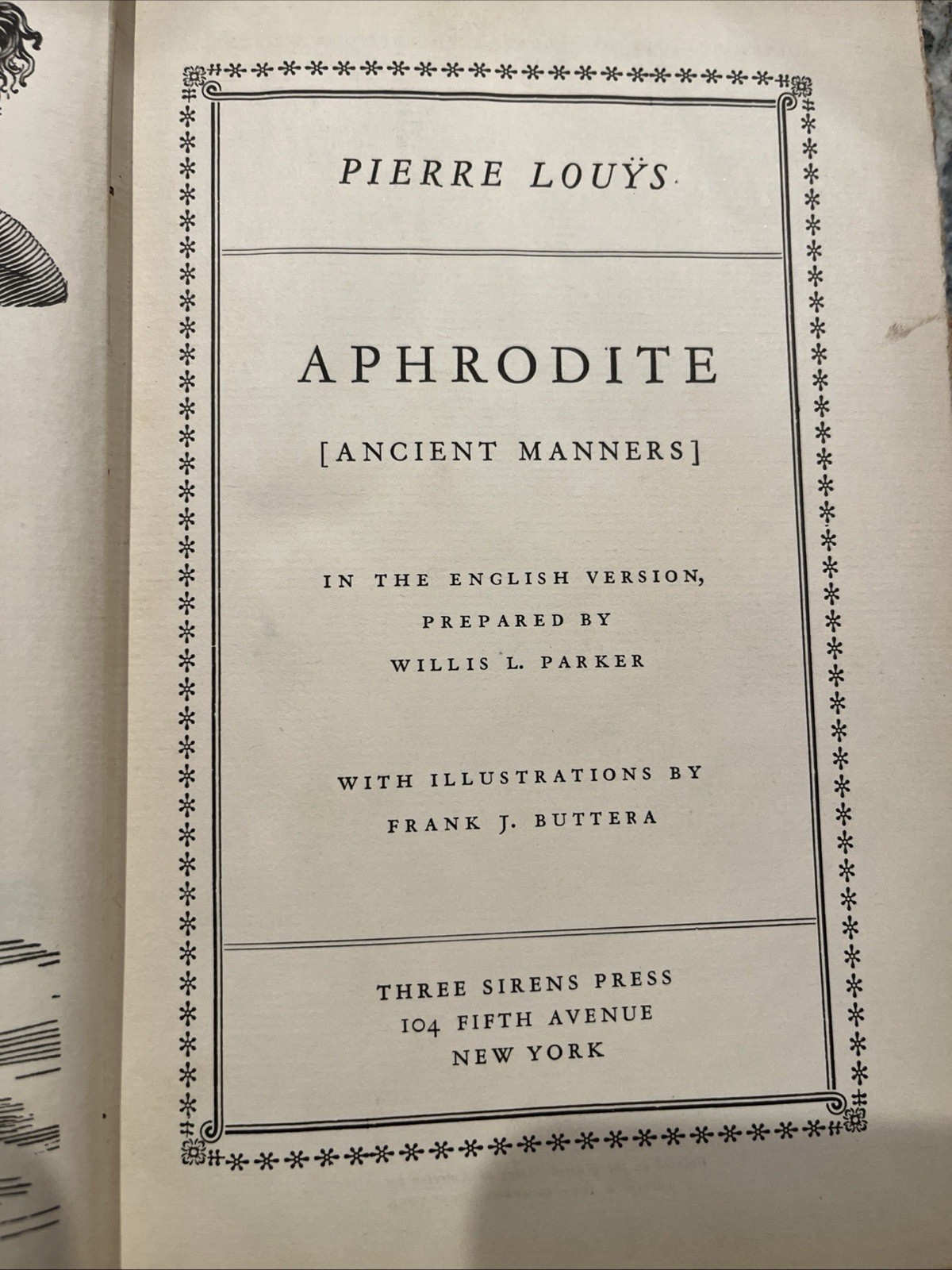 Aphrodite by Pierre Louys Illustrations by Frank J. Buttera 1932 plus Lysistrata