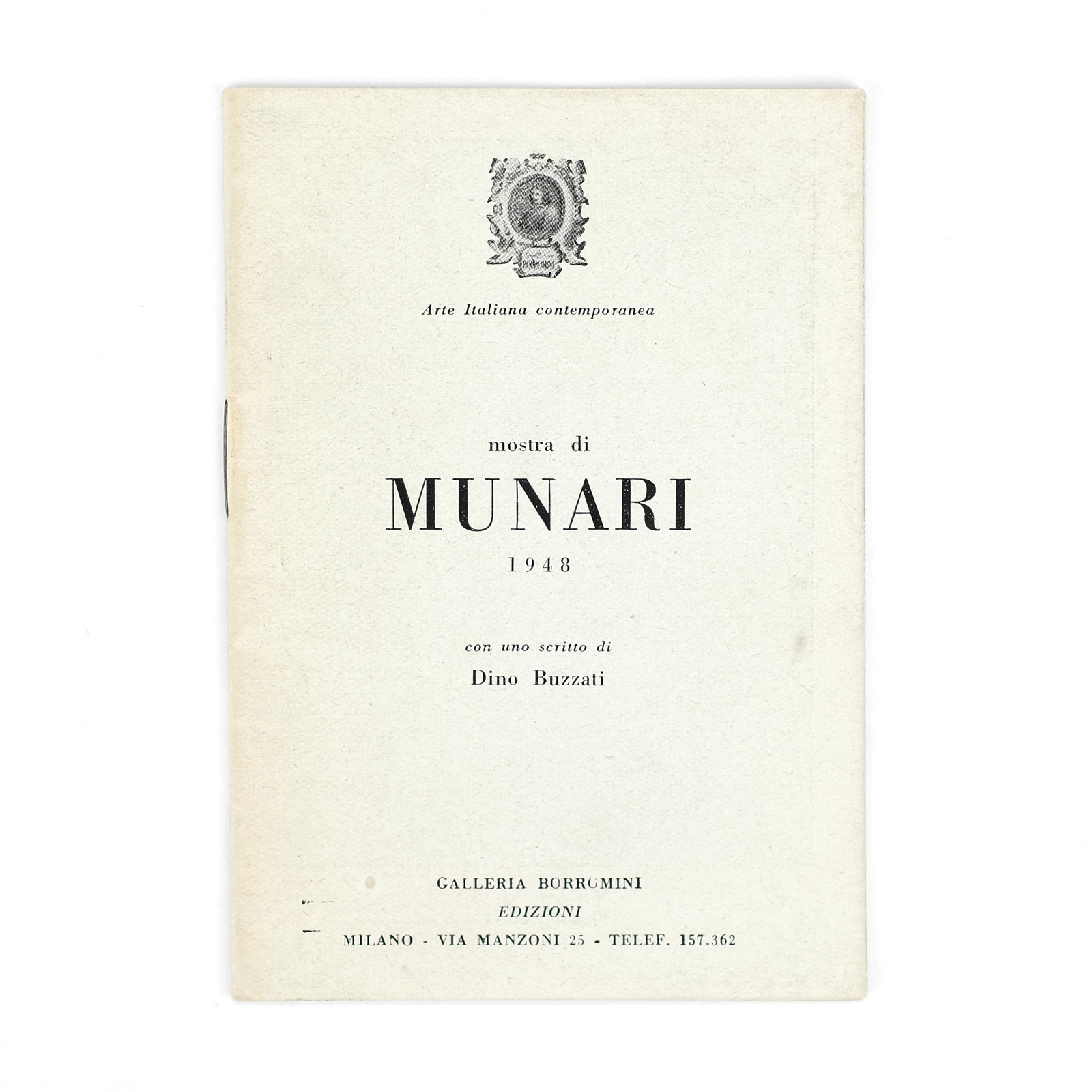 Mostra di Munari / Bruno Munari & Dino Buzzati, text / 1948 Exhibition Catalog