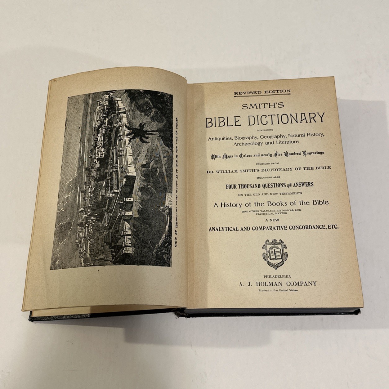 Smith’s Bible Dictionary Vintage Revised Illust. Maps A.J. Holman Co. Undated