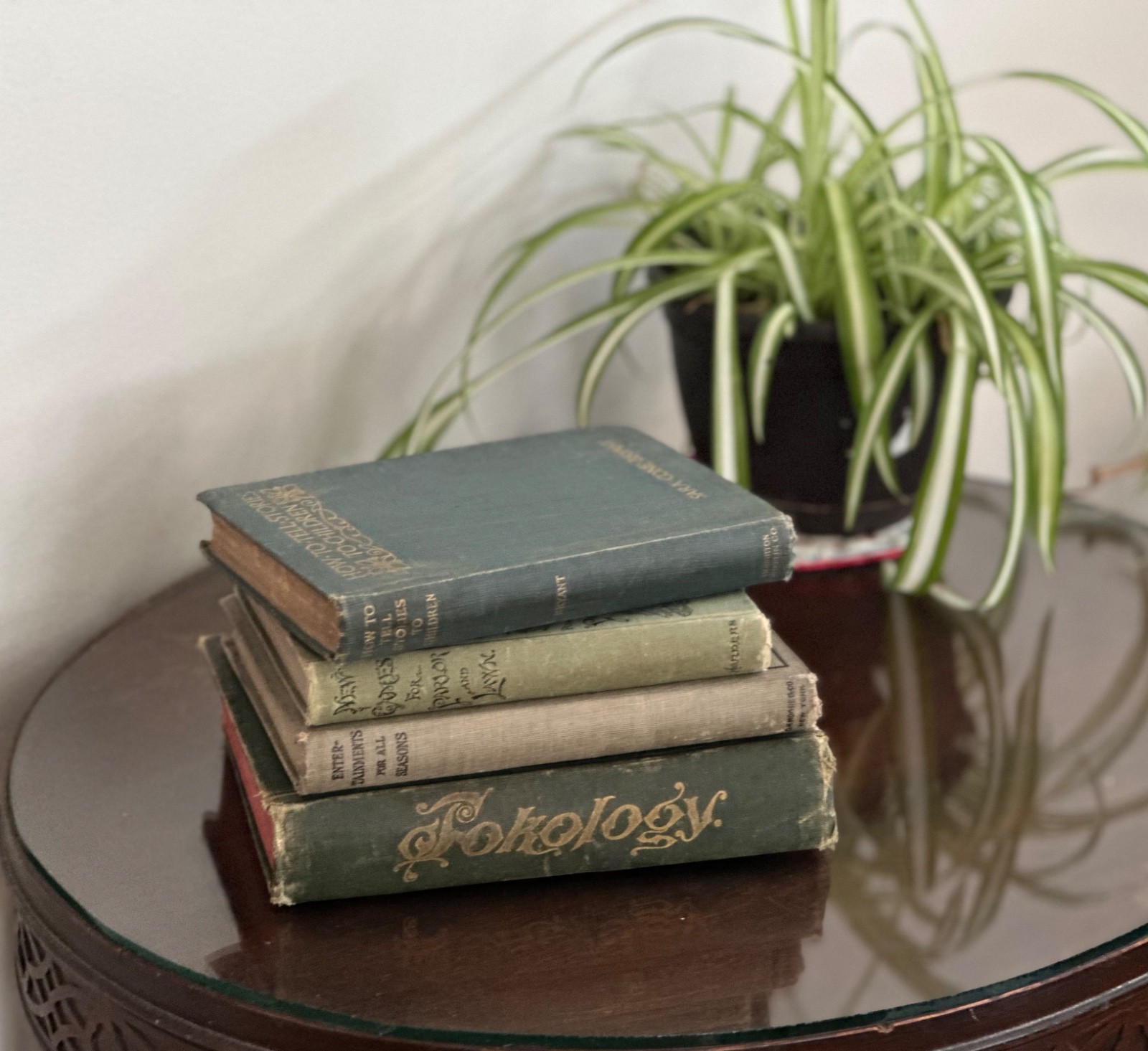 Antique Victorian Book Stack Decorative Old Books 1800s 1900s Home Decor