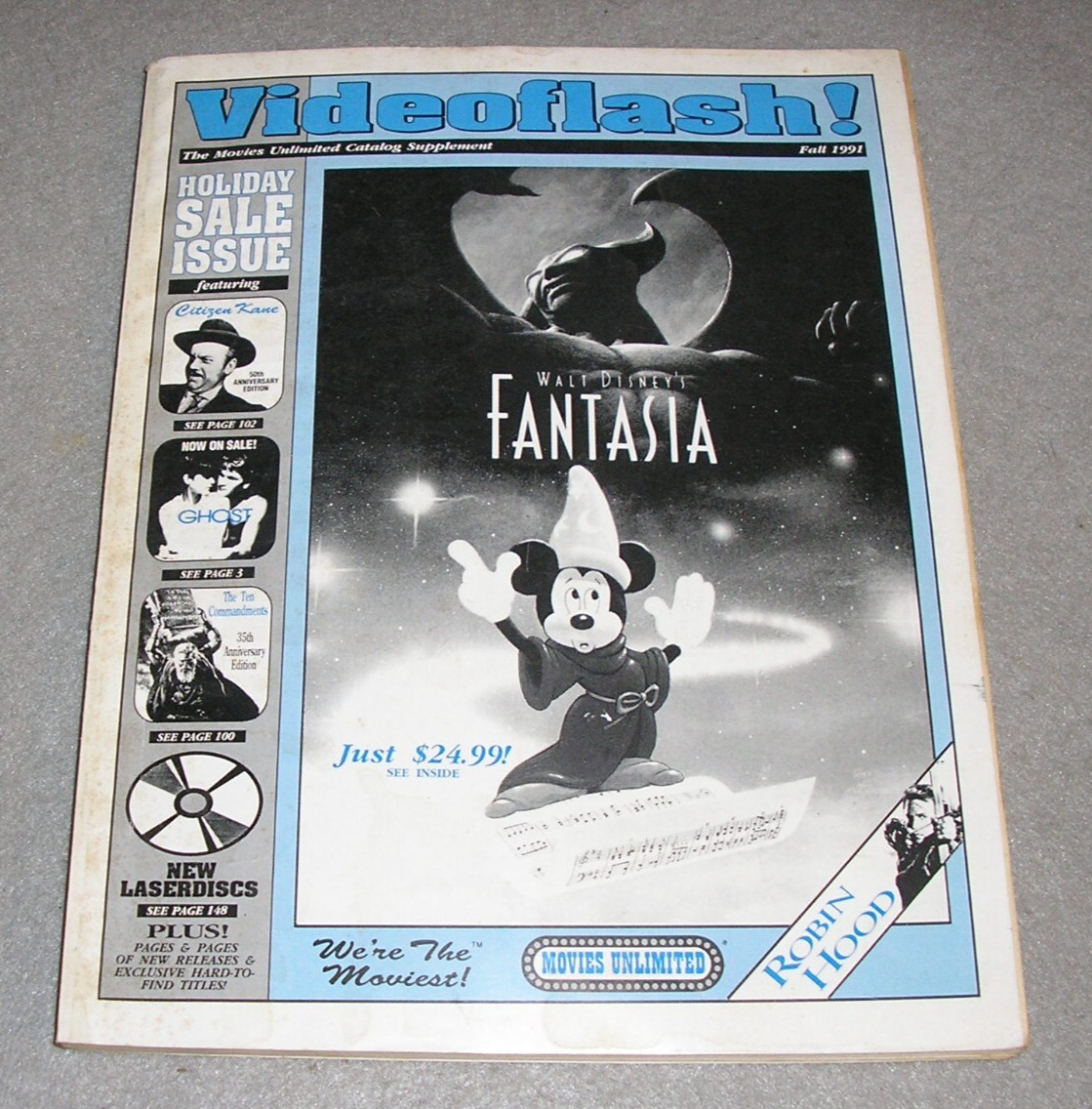 Vintage VHS Movie Book Catalog Film Movies Tapes Unlimited Video Flash Fall 1991