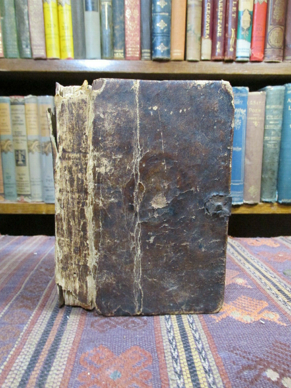1784 Germantown, Pennsylvania DER PSALTER Psalms Wooden Boards Rare Leather Book