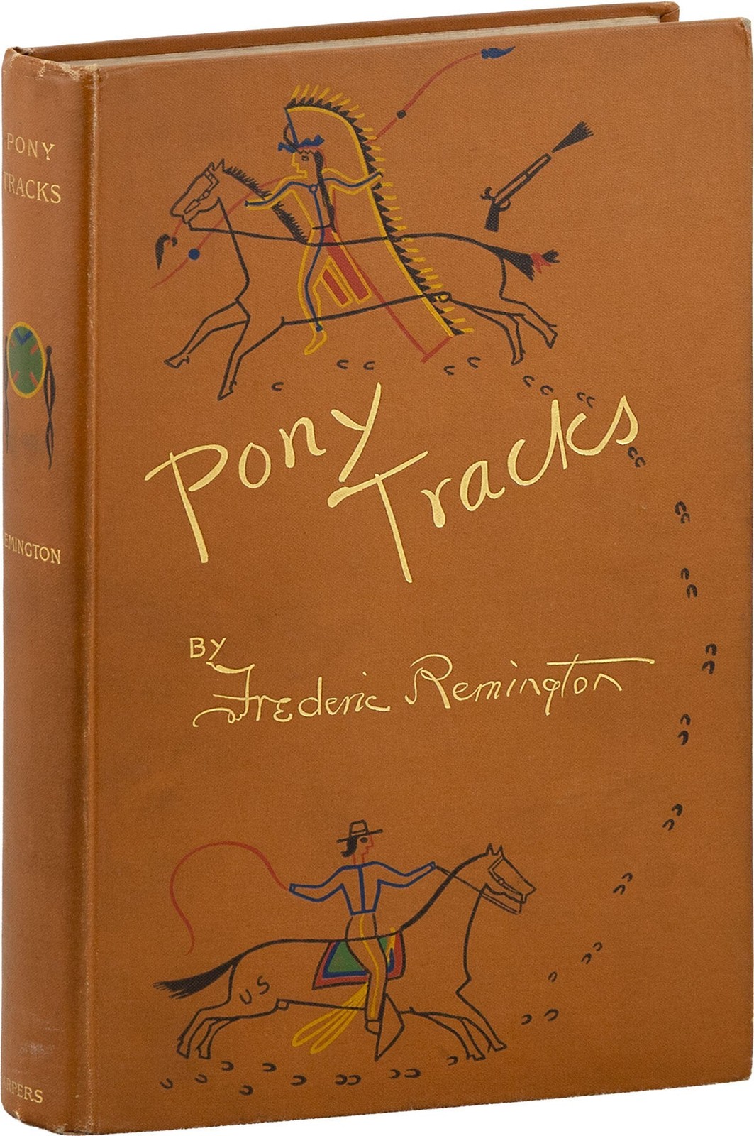 Frederic Remington-PONY TRACKS-1895-1ST/1ST EDITION-NEAR FINE-WESTERN AMERICANA