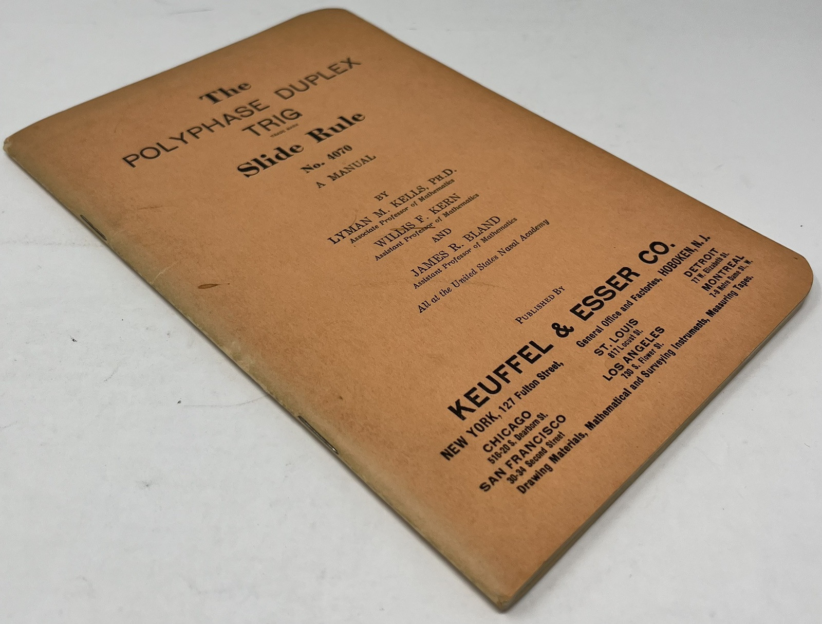 1939 The POLYPHASE DUPLEX TRIG Slide Rule Manual Vintage Keuffel & Esser Book