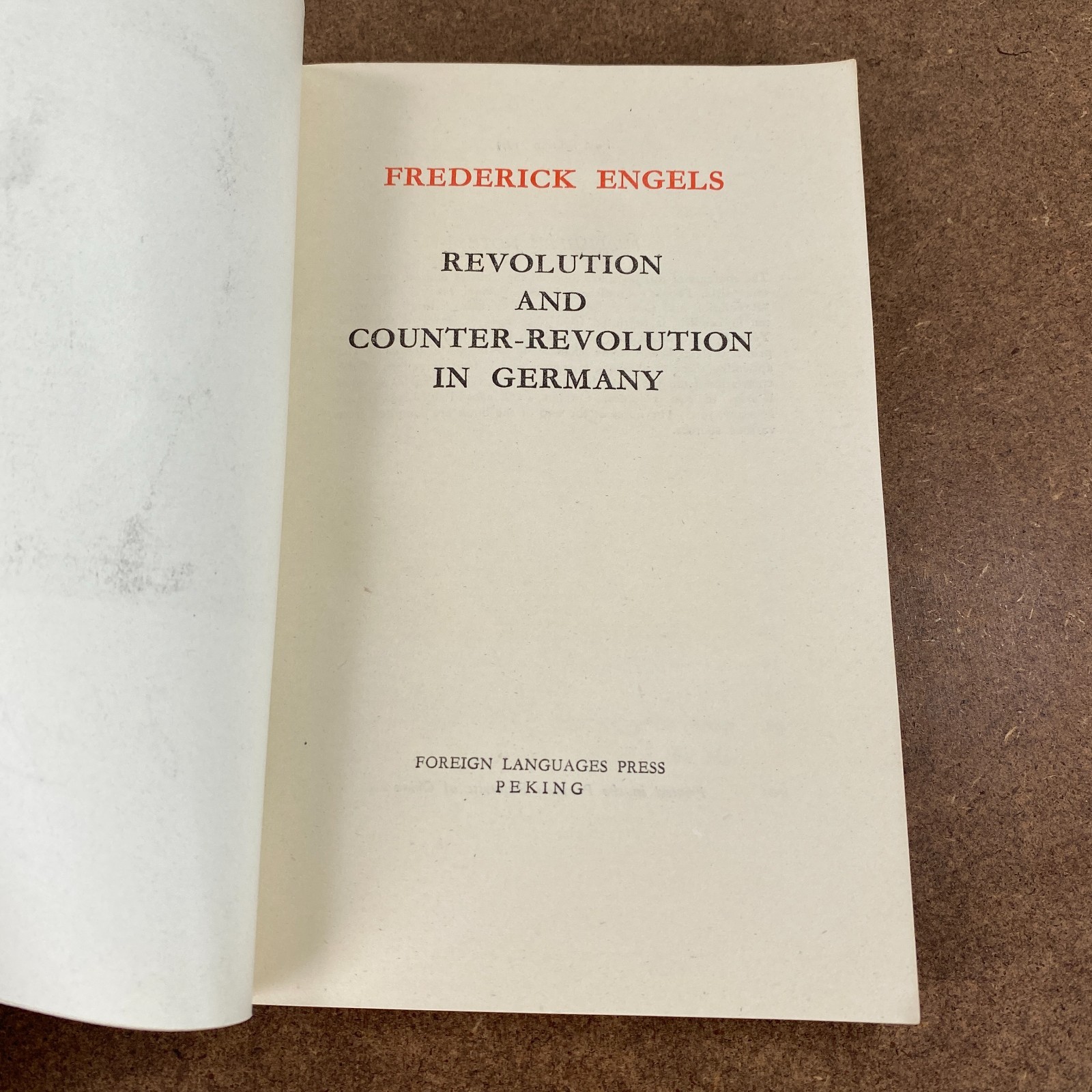 Frederick Engels Revolution and Counter-Revolution in Germany 1977 1st Edition