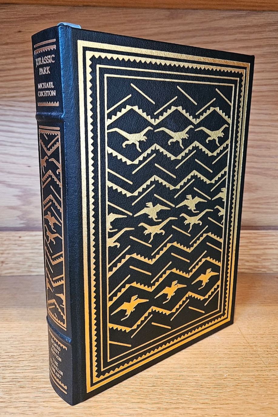 JURASSIC PARK , Michael Crichton, Franklin Library SIGNED First Edition