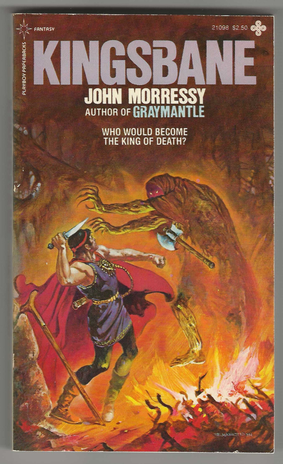 John Morressy KINGSBANE First edition PBO Unread Iron Angel Fantasy Maroto Cover