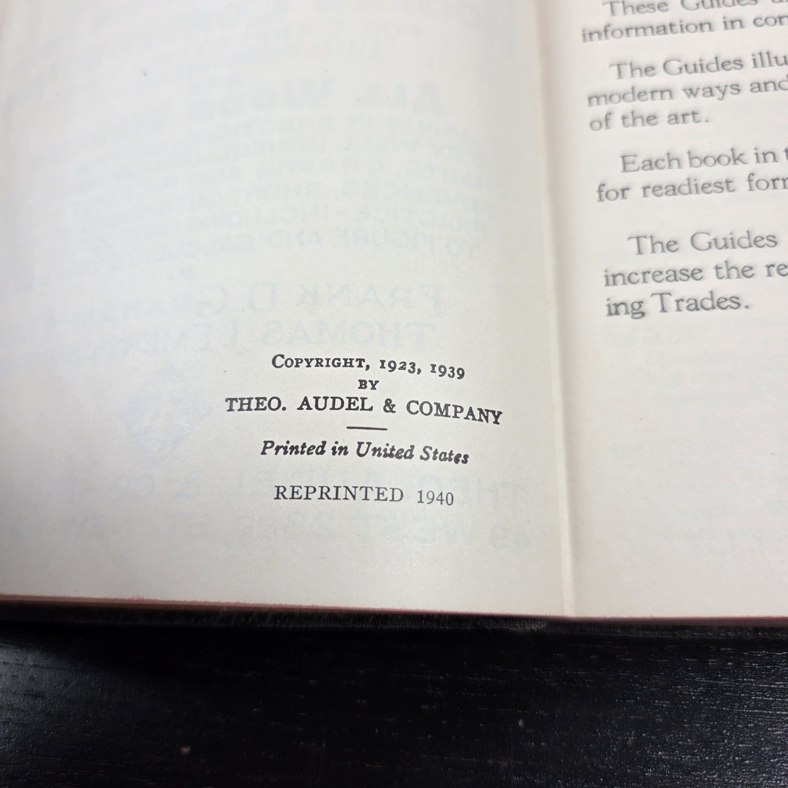 Audels Carpenters and Builders Guide Complete Volume #3 Vintage 1940 Edition